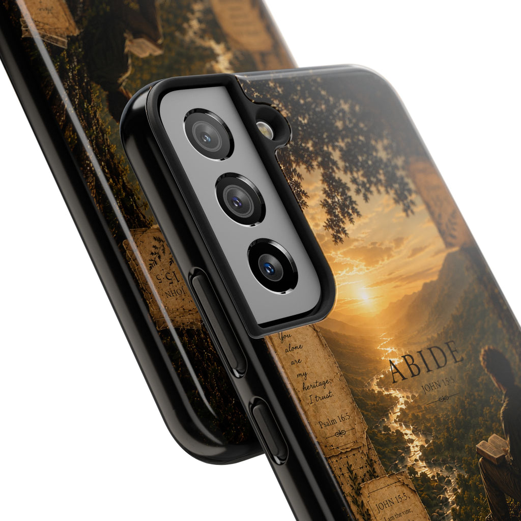 Abide | John 15:5 Christian Phone Case – Premium Scripture Art Tough Case