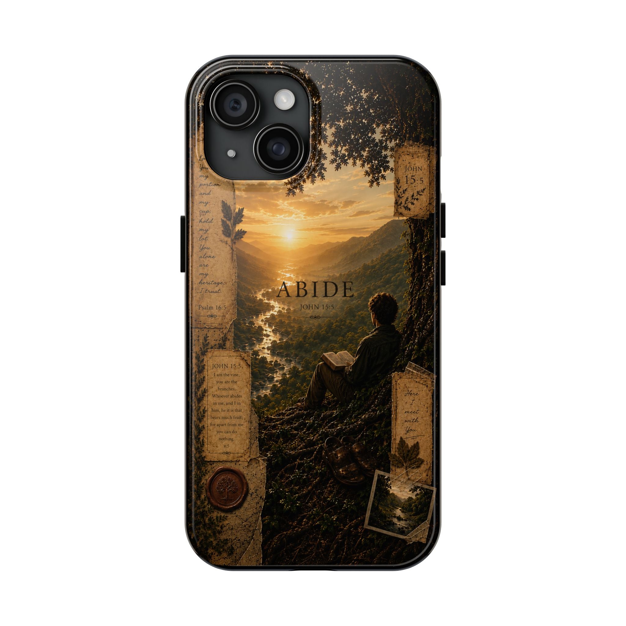 Abide | John 15:5 Christian Phone Case – Premium Scripture Art Tough Case