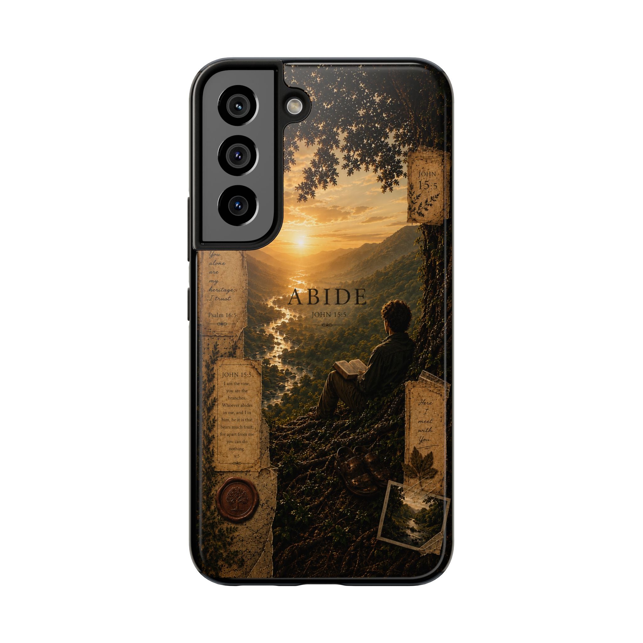Abide | John 15:5 Christian Phone Case – Premium Scripture Art Tough Case