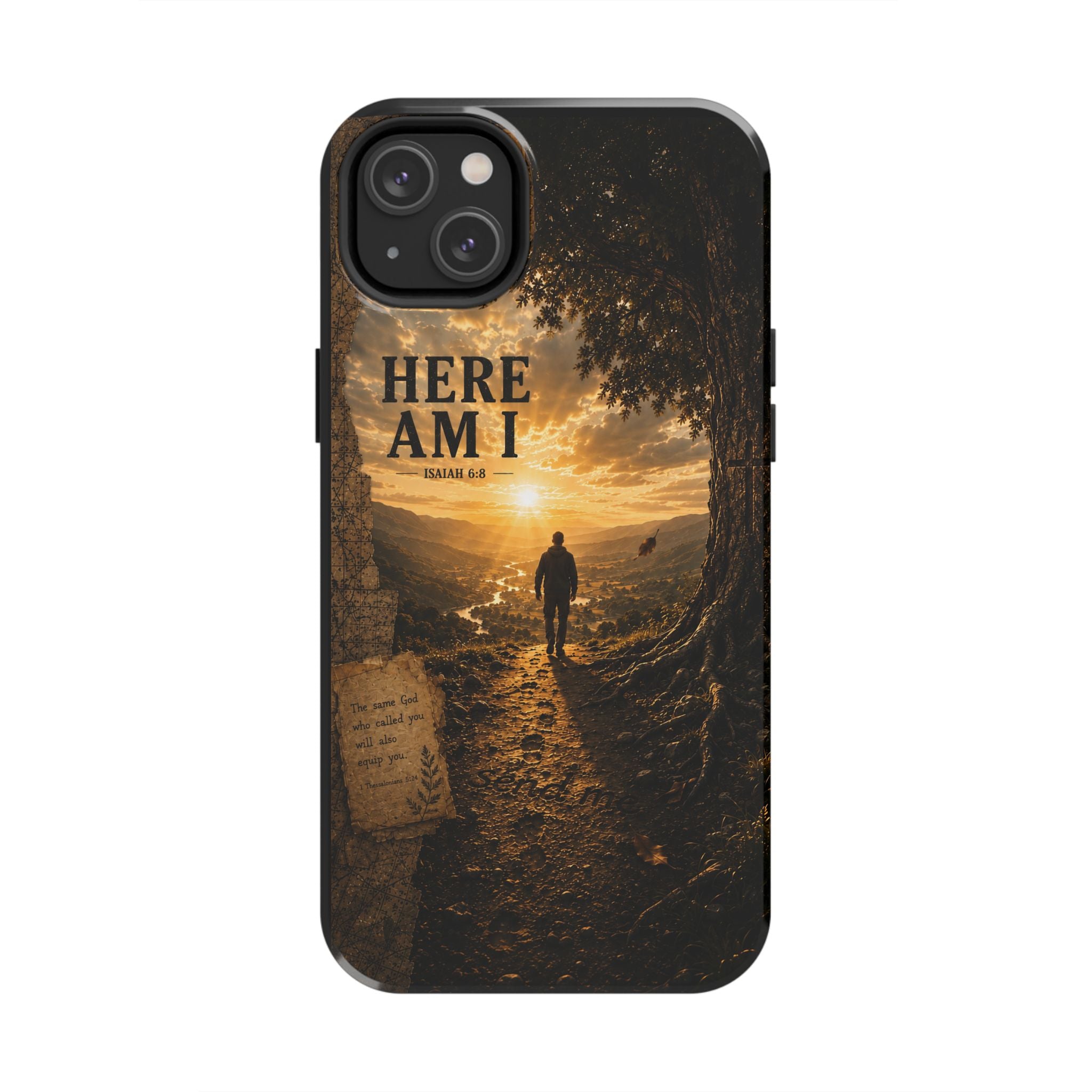 Here Am I | Isaiah 6:8 Christian Phone Case – Premium Scripture Art Tough Case