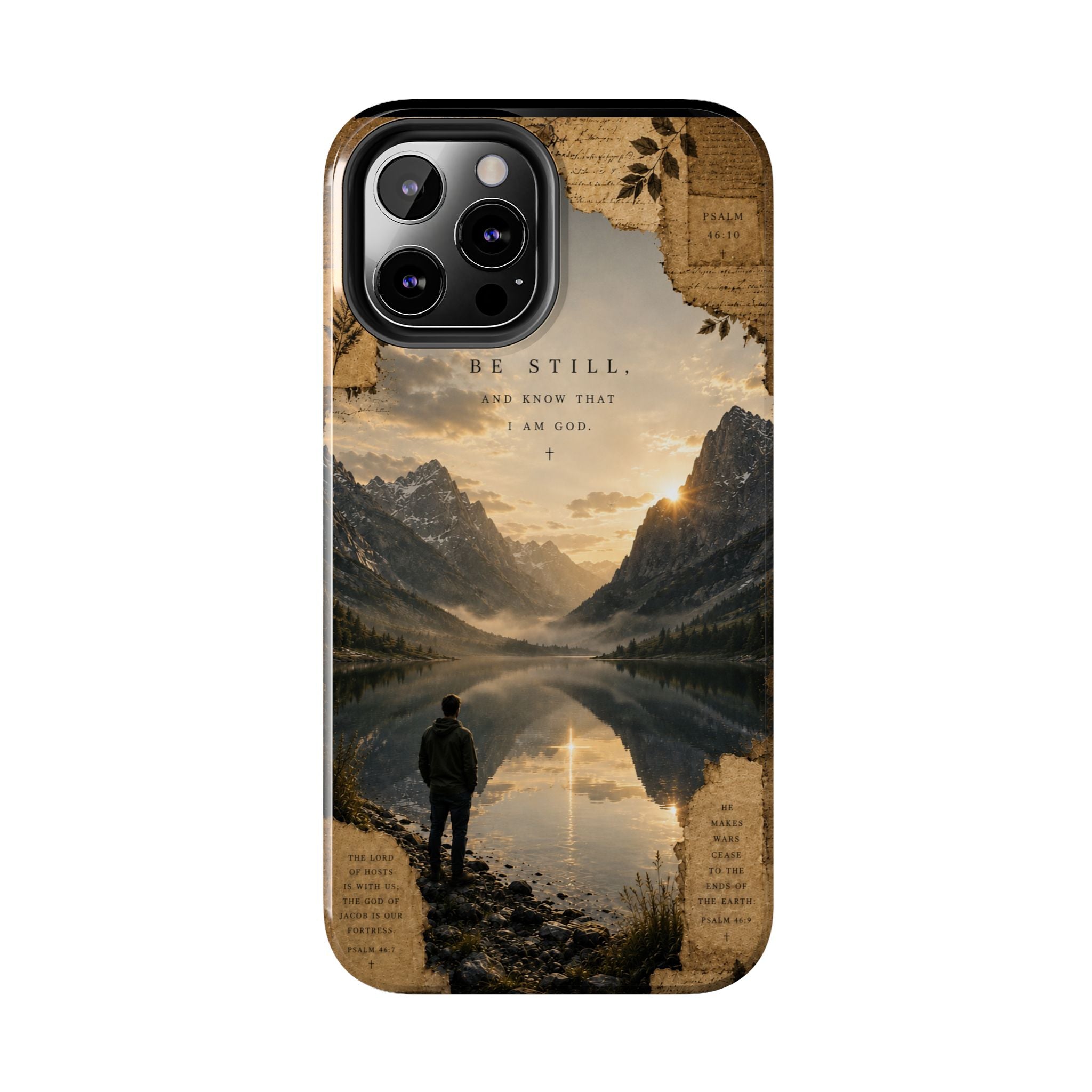 Be Still | Psalm 46:10 Christian Phone Case – Premium Scripture Art Tough Case