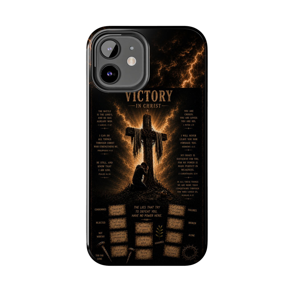 Victory in Christ Christian Phone Case – Premium Bible Verse Tough Case