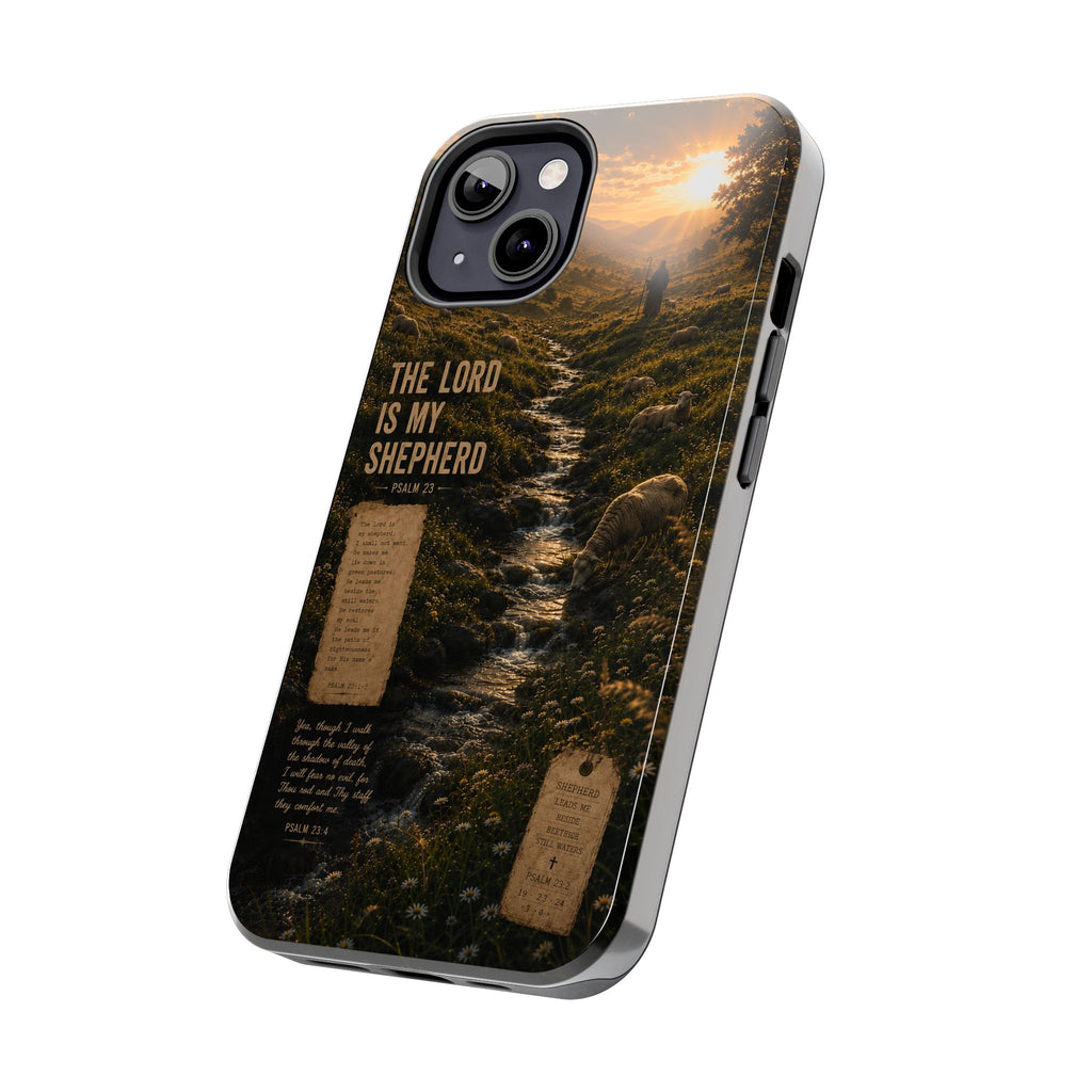 The Lord Is My Shepherd | Psalm 23 Christian Phone Case – Premium Faith Art Tough Case