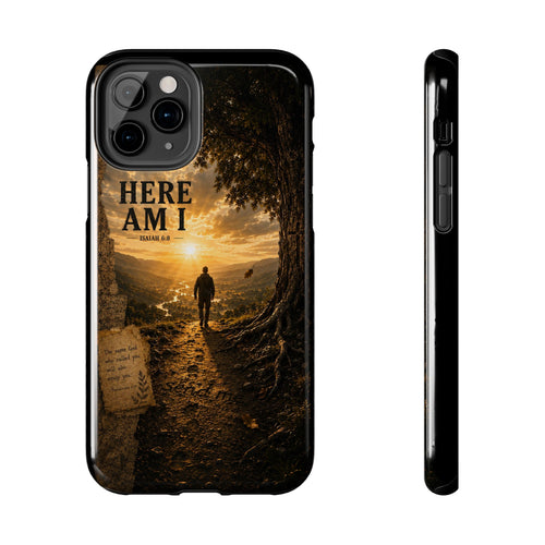 Here Am I | Isaiah 6:8 Christian Phone Case – Premium Scripture Art Tough Case