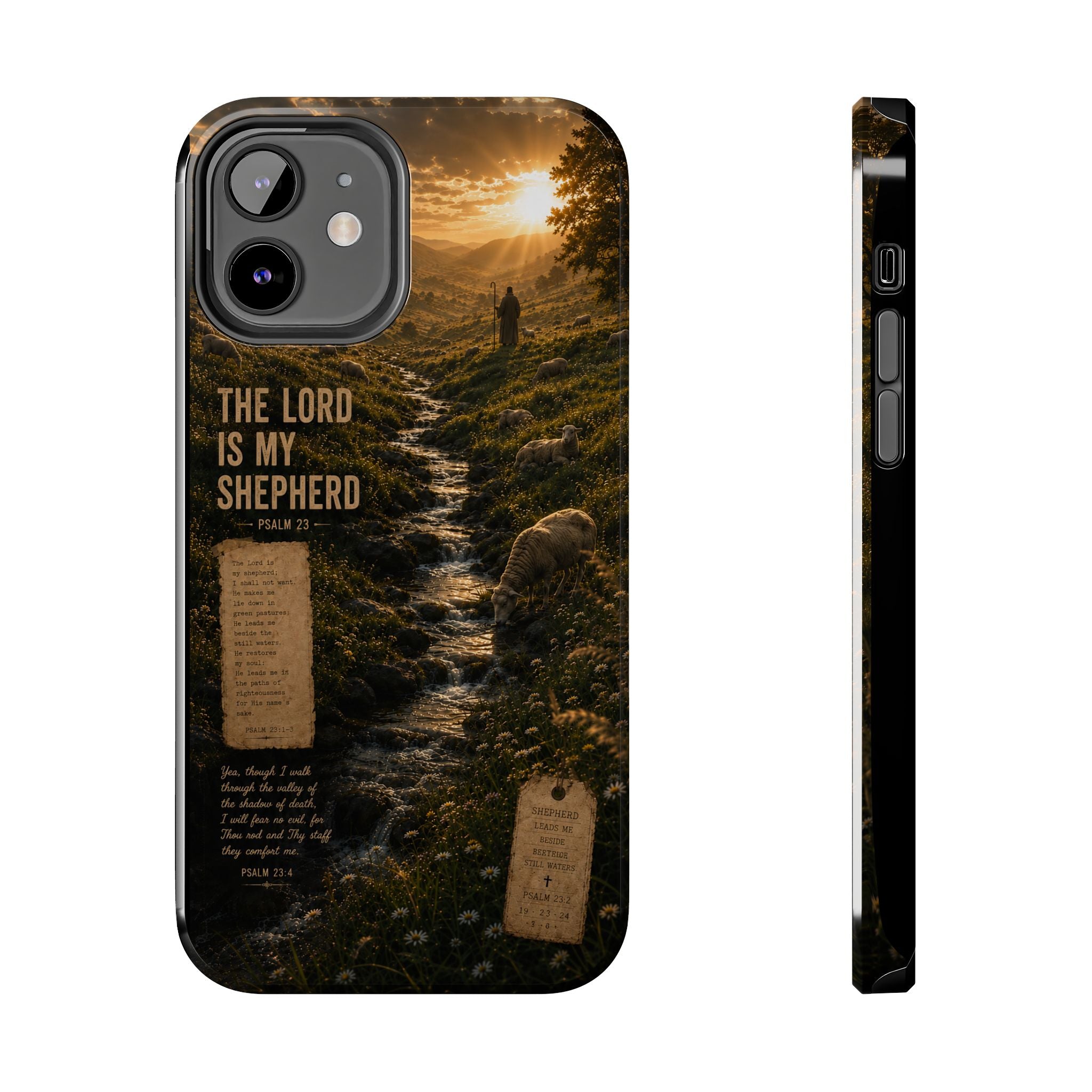 The Lord Is My Shepherd | Psalm 23 Christian Phone Case – Premium Faith Art Tough Case