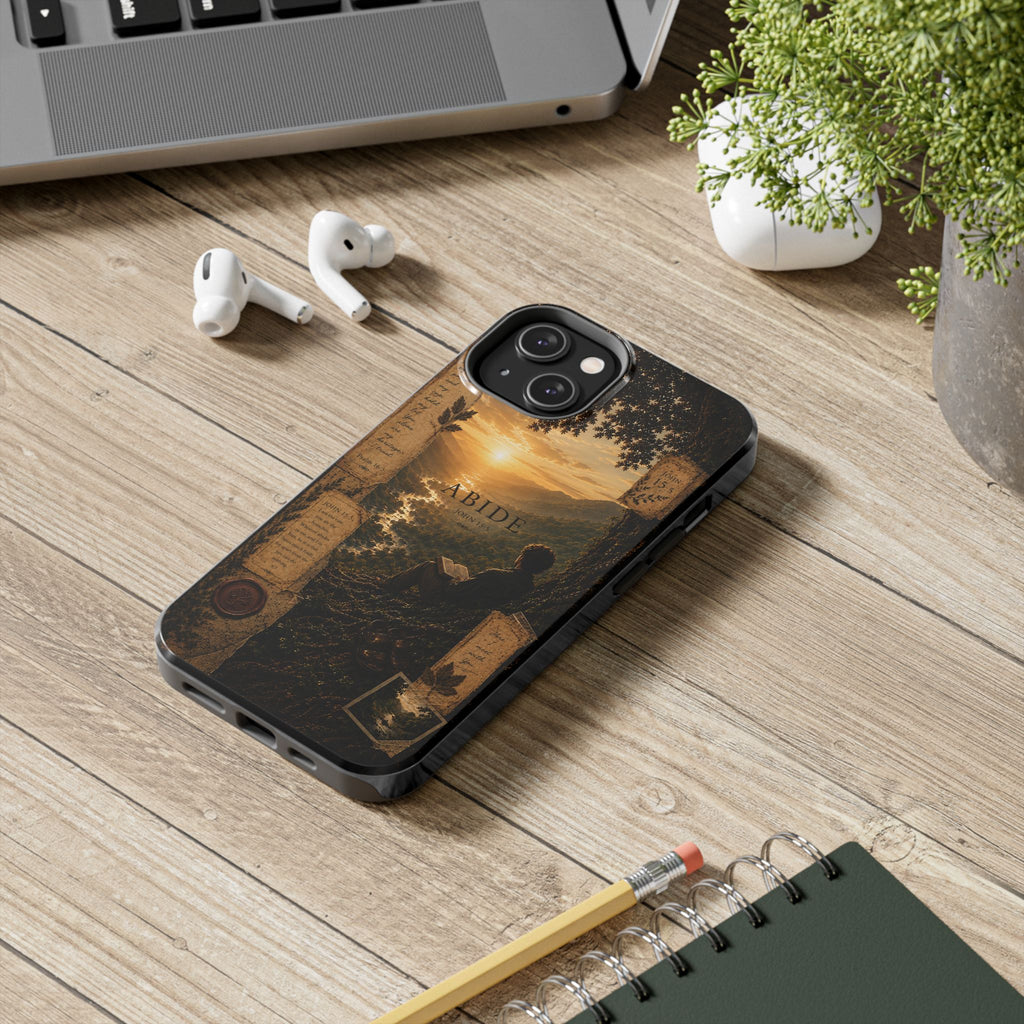 Abide | John 15:5 Christian Phone Case – Premium Scripture Art Tough Case