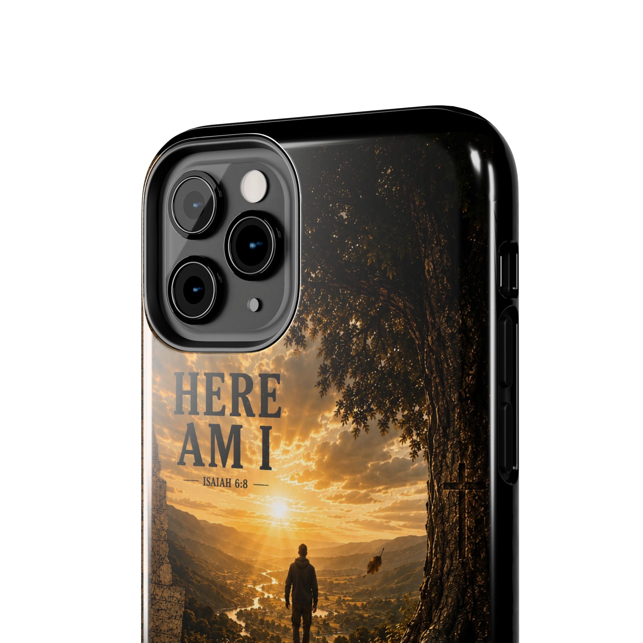 Here Am I | Isaiah 6:8 Christian Phone Case – Premium Scripture Art Tough Case