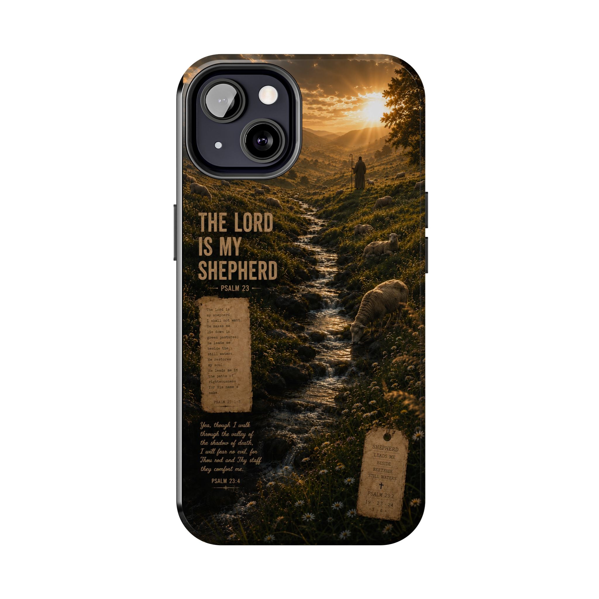 The Lord Is My Shepherd | Psalm 23 Christian Phone Case – Premium Faith Art Tough Case