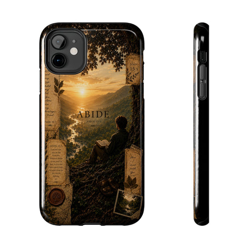 Abide | John 15:5 Christian Phone Case – Premium Scripture Art Tough Case