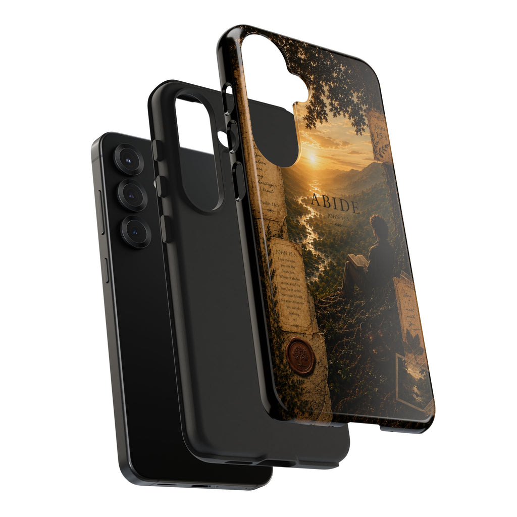Abide | John 15:5 Christian Phone Case – Premium Scripture Art Tough Case