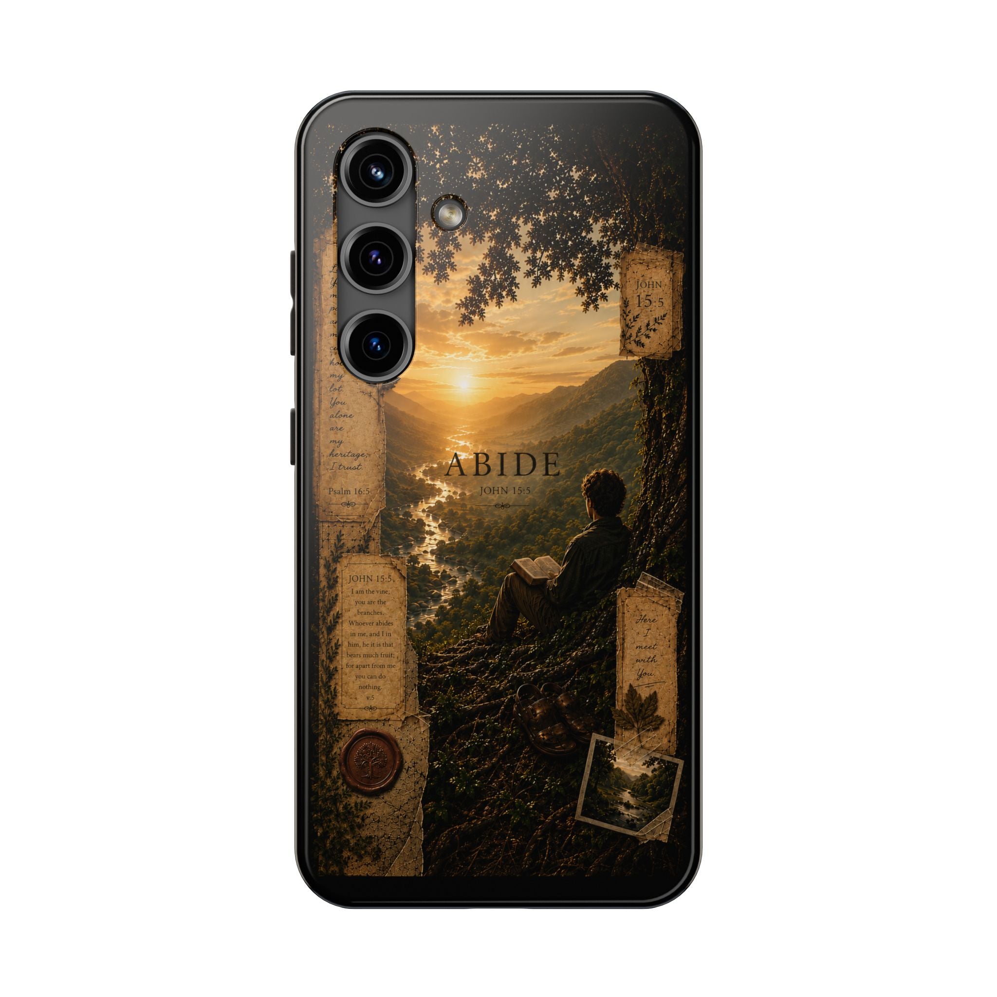 Abide | John 15:5 Christian Phone Case – Premium Scripture Art Tough Case