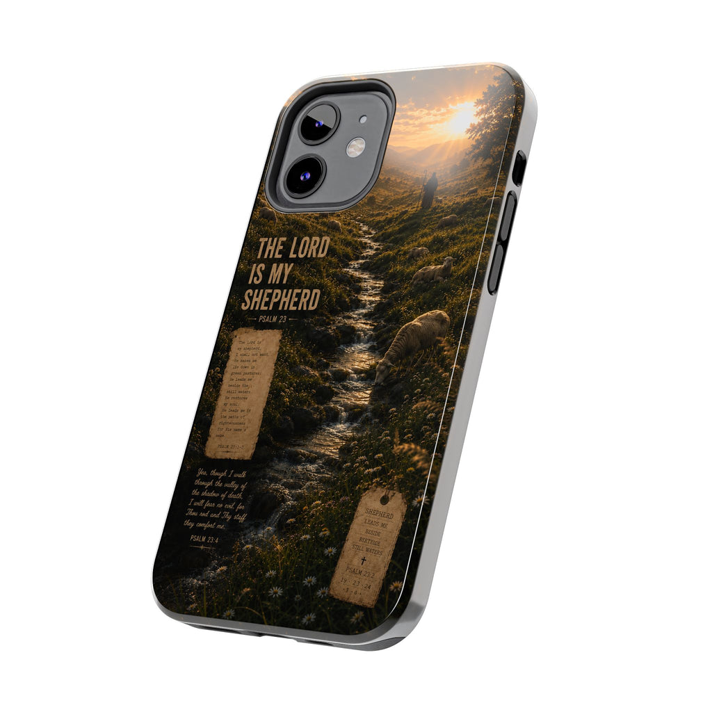 The Lord Is My Shepherd | Psalm 23 Christian Phone Case – Premium Faith Art Tough Case