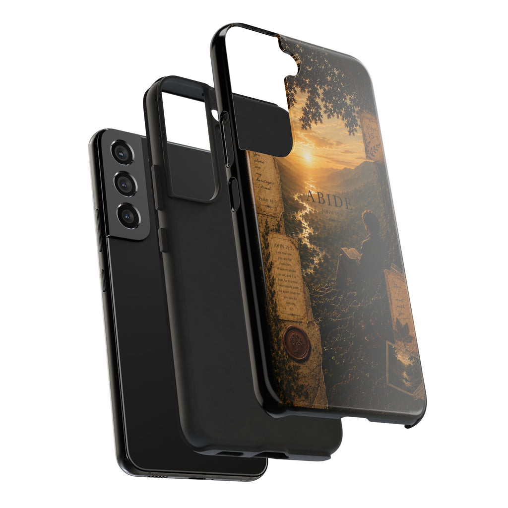 Abide | John 15:5 Christian Phone Case – Premium Scripture Art Tough Case
