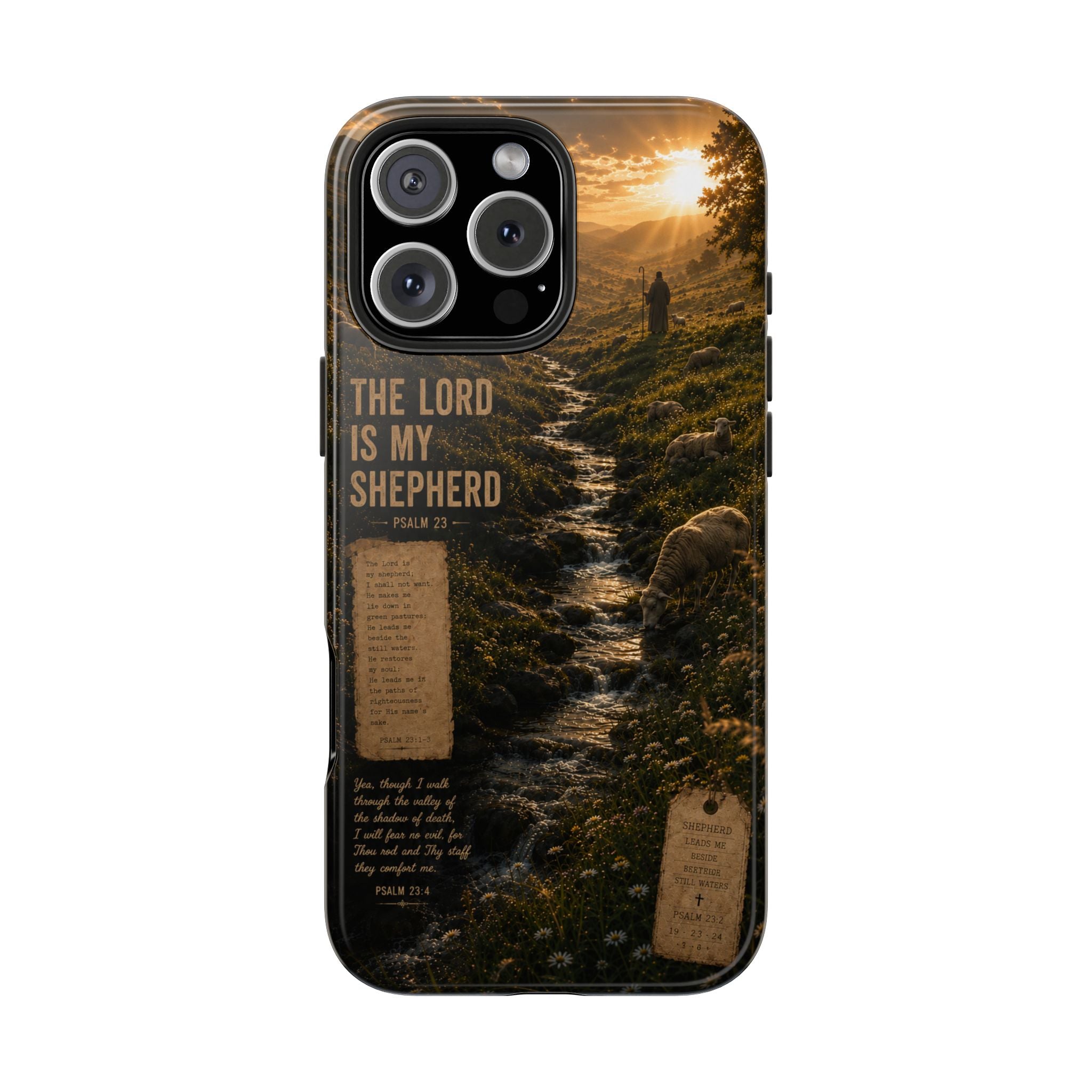 The Lord Is My Shepherd | Psalm 23 Christian Phone Case – Premium Faith Art Tough Case