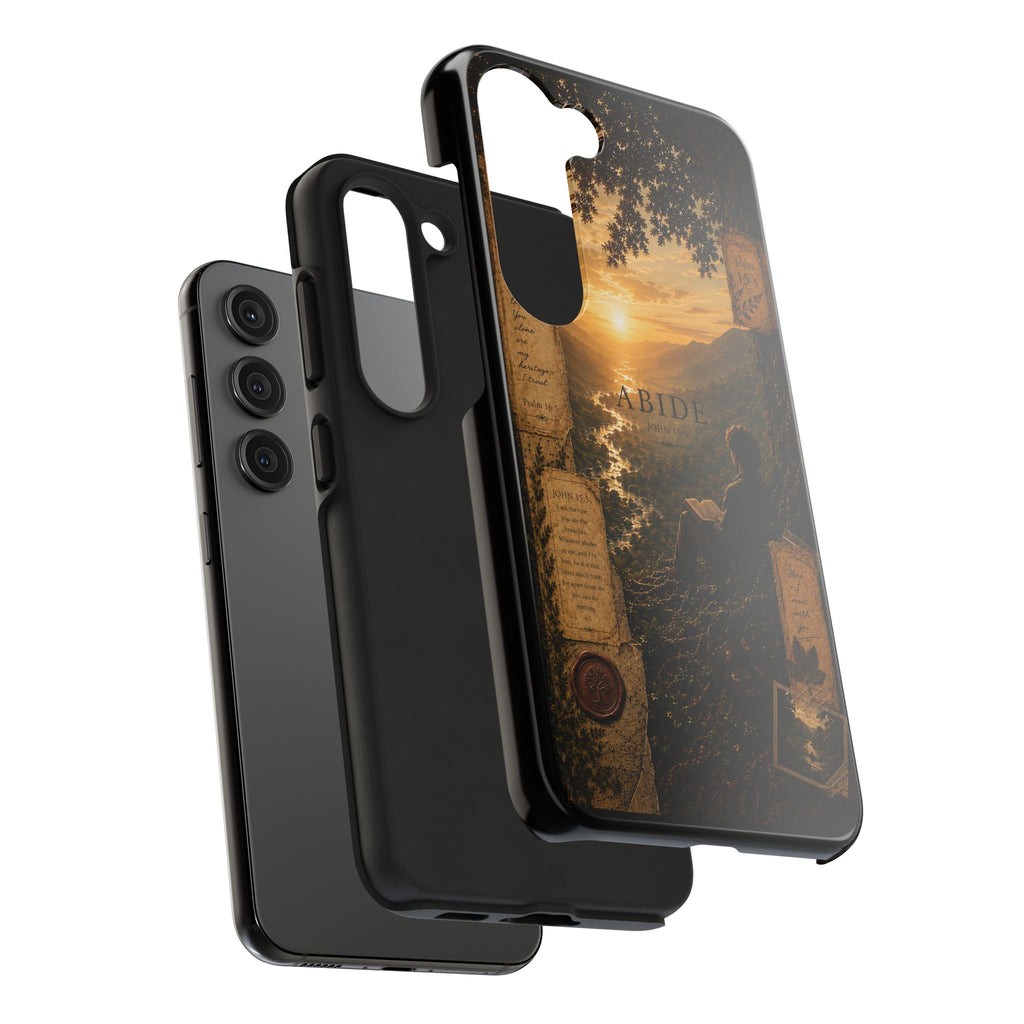 Abide | John 15:5 Christian Phone Case – Premium Scripture Art Tough Case