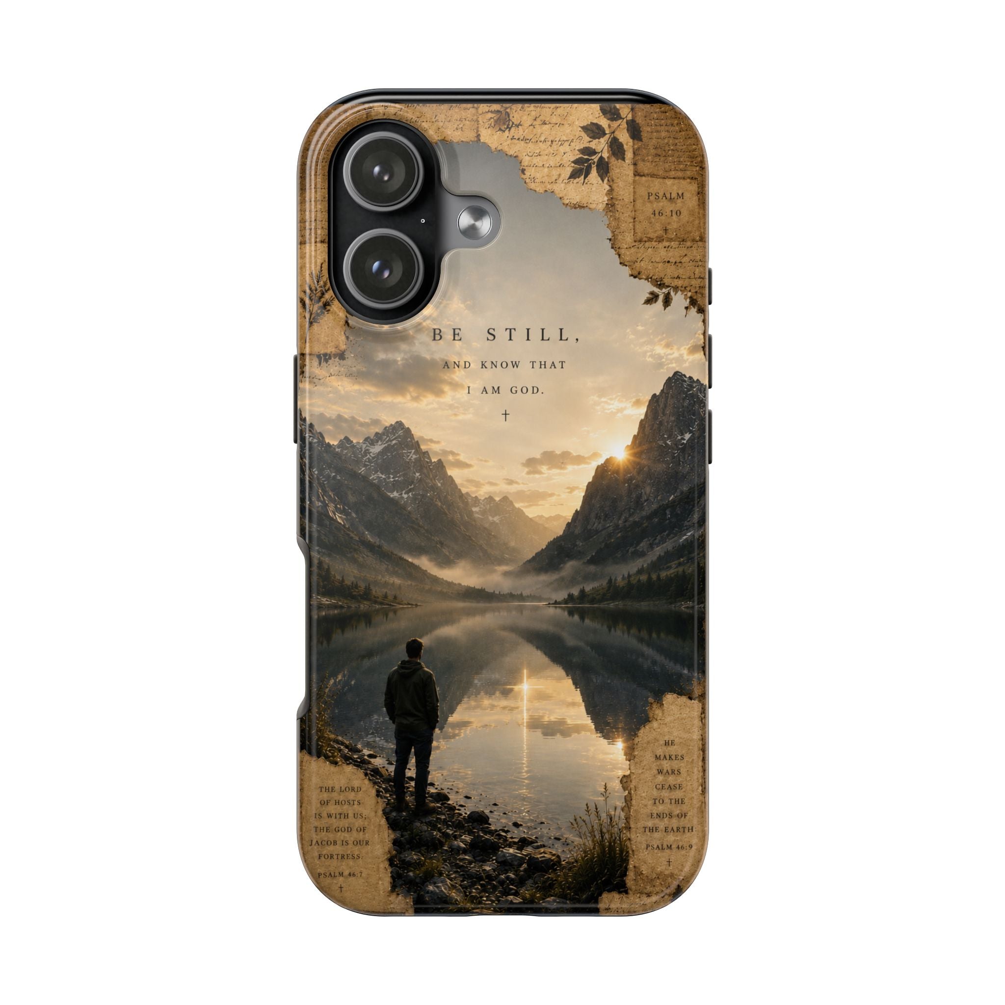 Be Still | Psalm 46:10 Christian Phone Case – Premium Scripture Art Tough Case