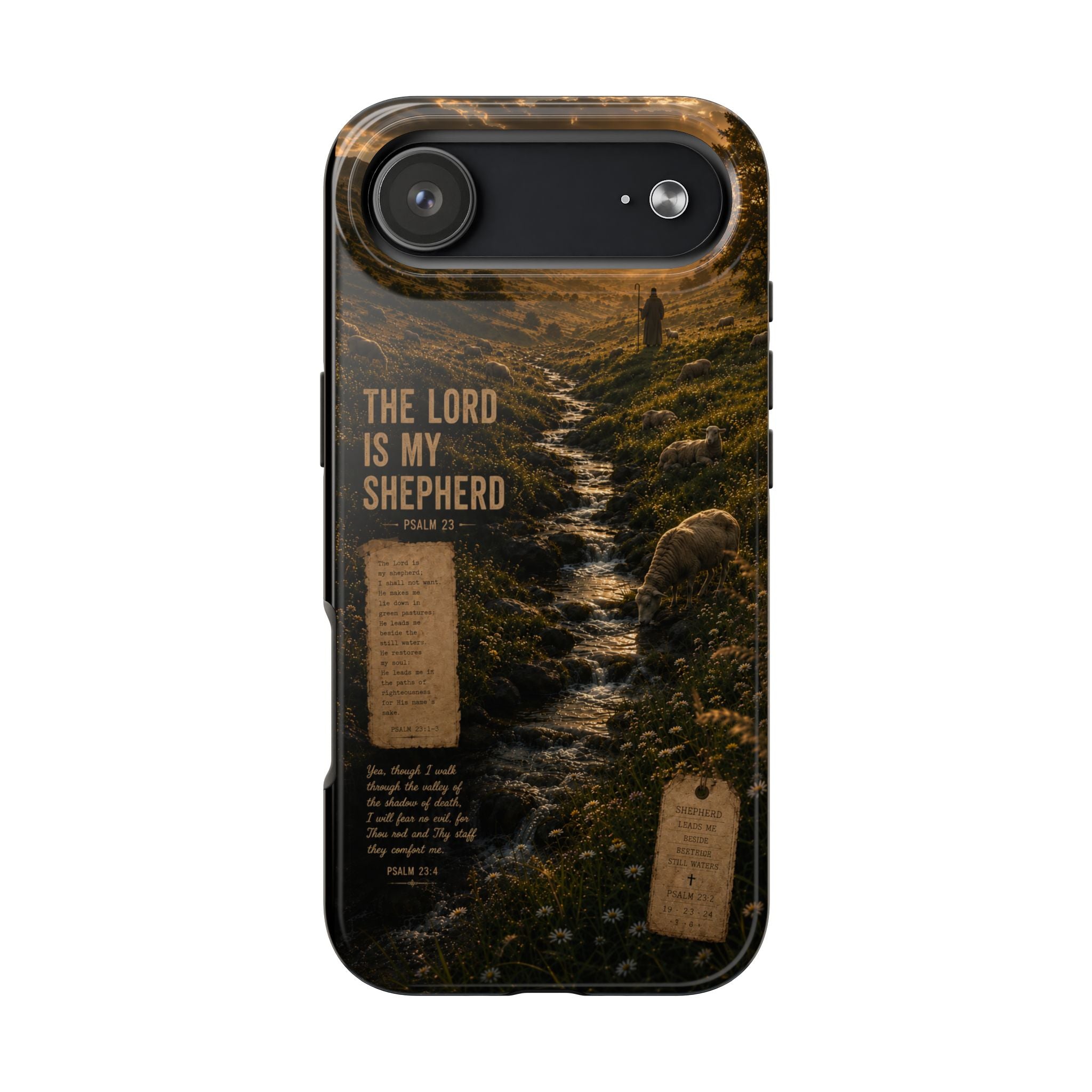 The Lord Is My Shepherd | Psalm 23 Christian Phone Case – Premium Faith Art Tough Case