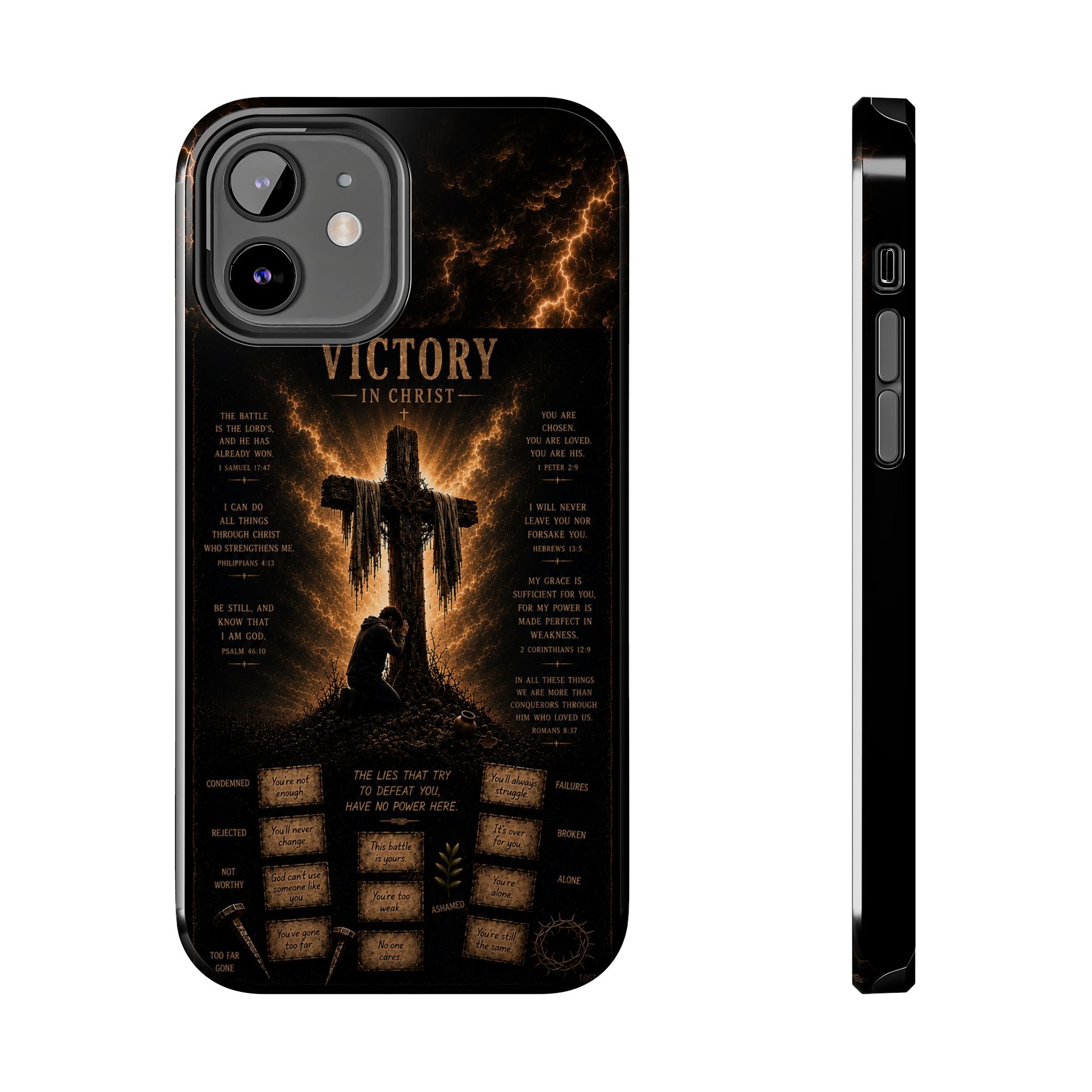 Victory in Christ Christian Phone Case – Premium Bible Verse Tough Case
