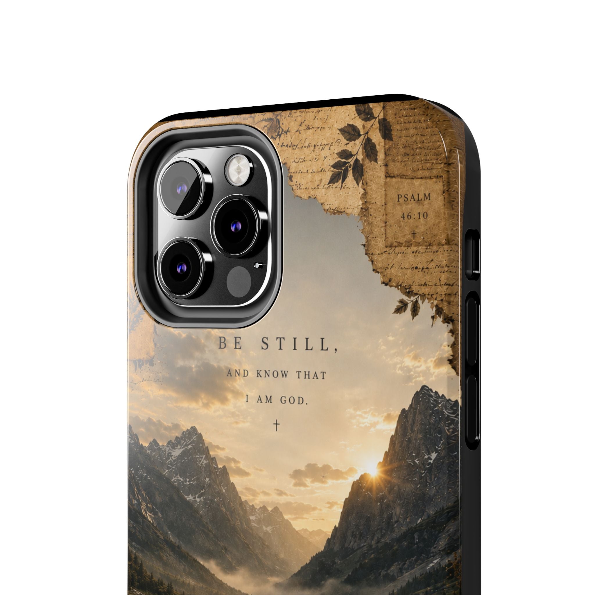Be Still | Psalm 46:10 Christian Phone Case – Premium Scripture Art Tough Case