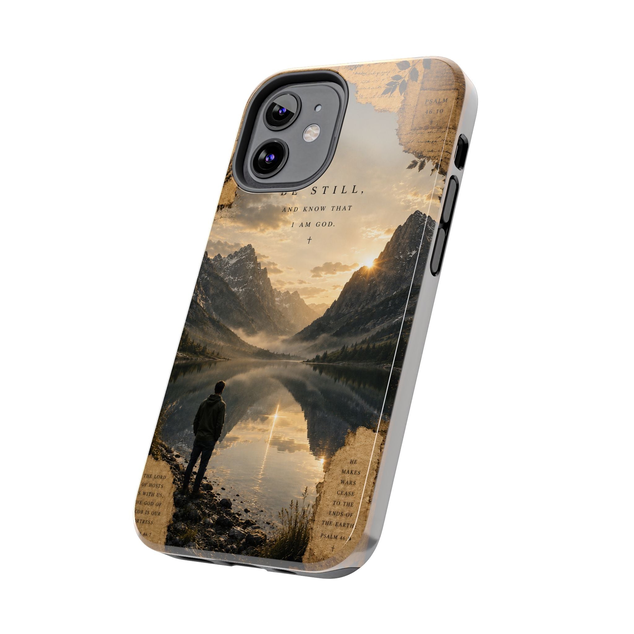 Be Still | Psalm 46:10 Christian Phone Case – Premium Scripture Art Tough Case