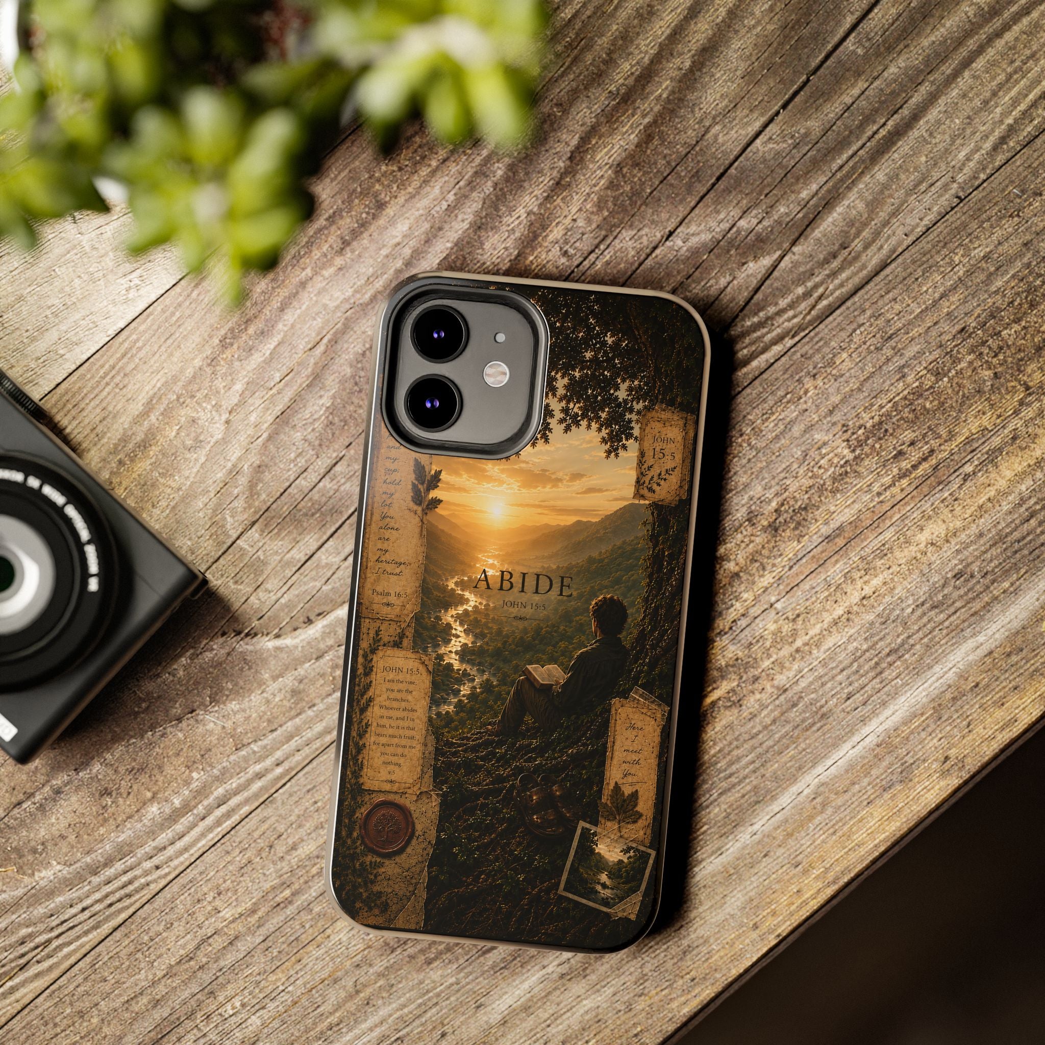 Abide | John 15:5 Christian Phone Case – Premium Scripture Art Tough Case