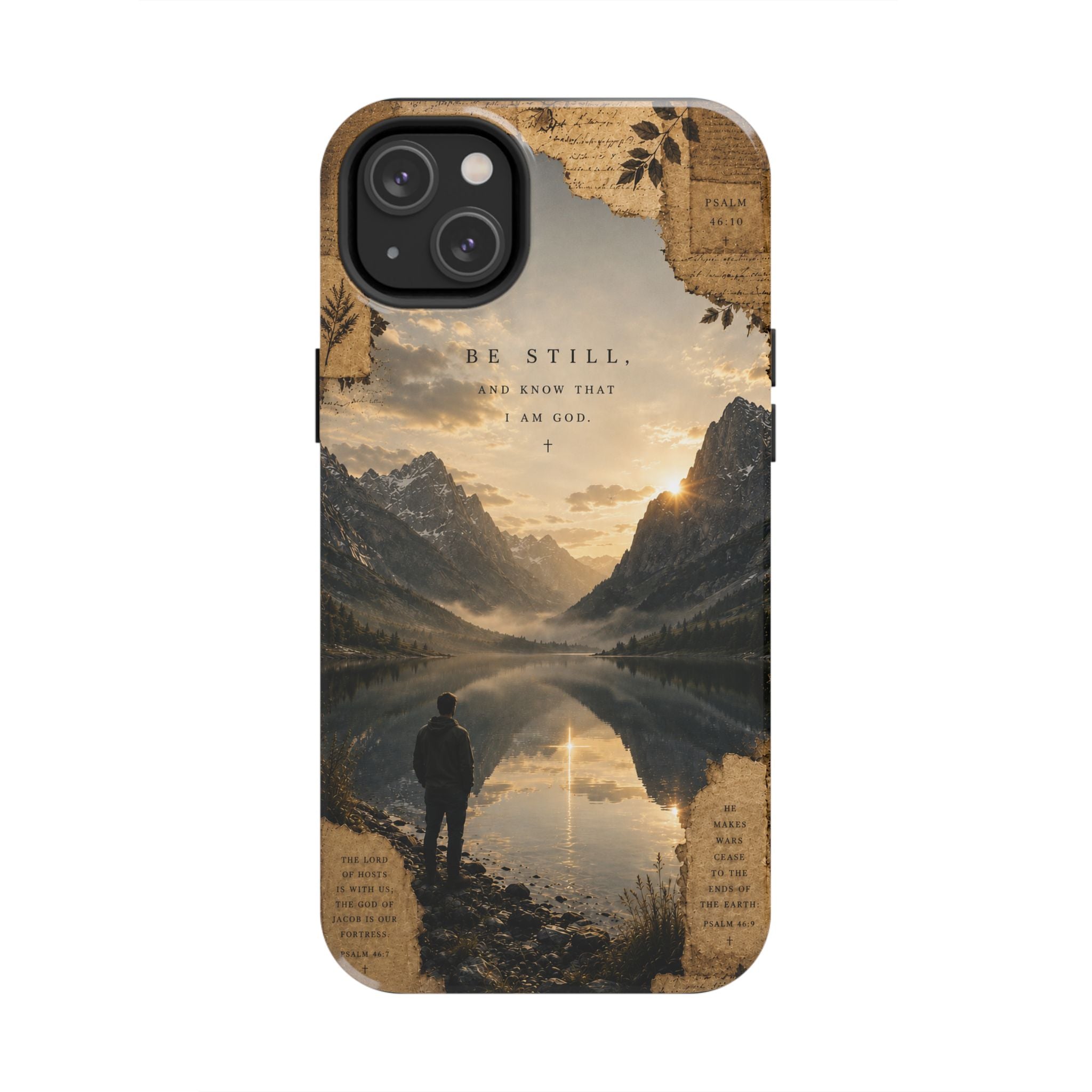Be Still | Psalm 46:10 Christian Phone Case – Premium Scripture Art Tough Case