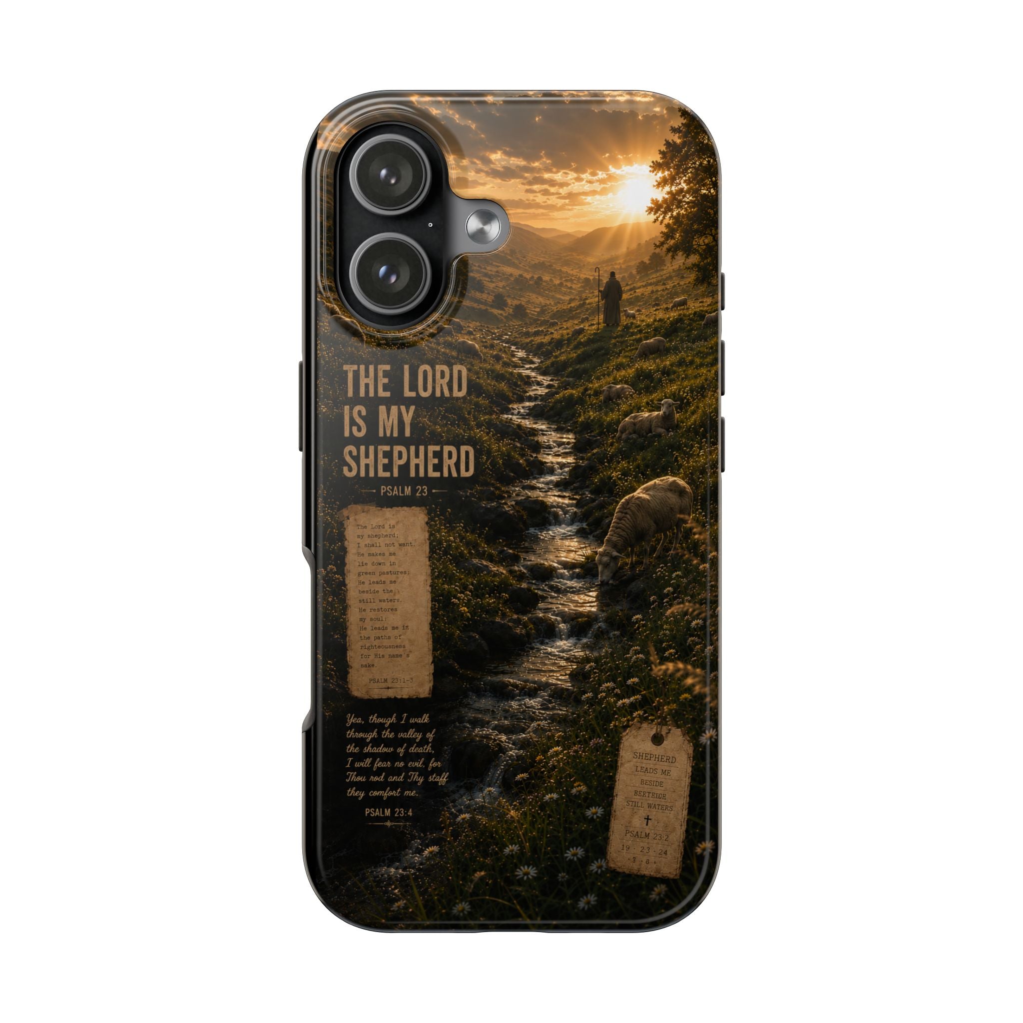 The Lord Is My Shepherd | Psalm 23 Christian Phone Case – Premium Faith Art Tough Case