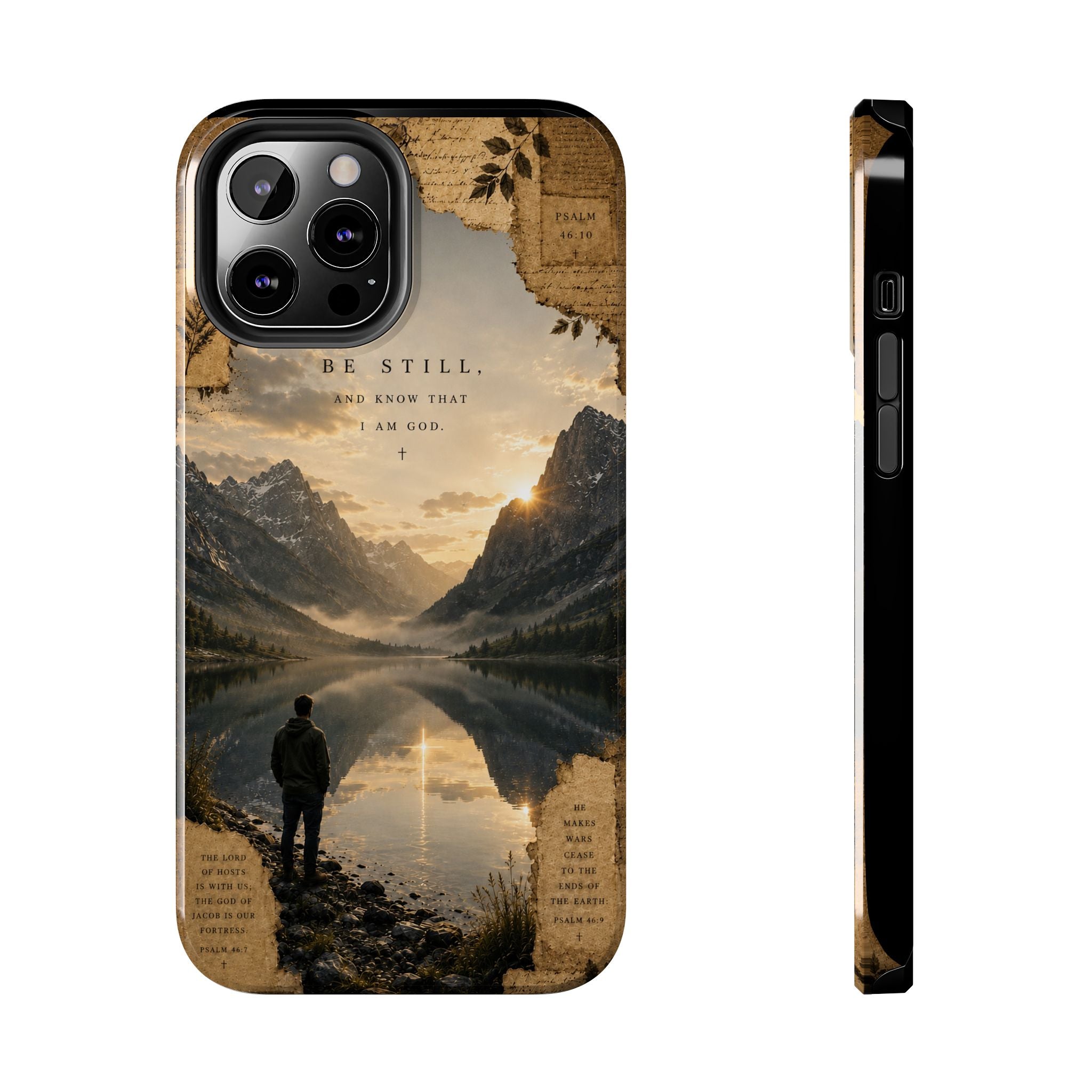 Be Still | Psalm 46:10 Christian Phone Case – Premium Scripture Art Tough Case