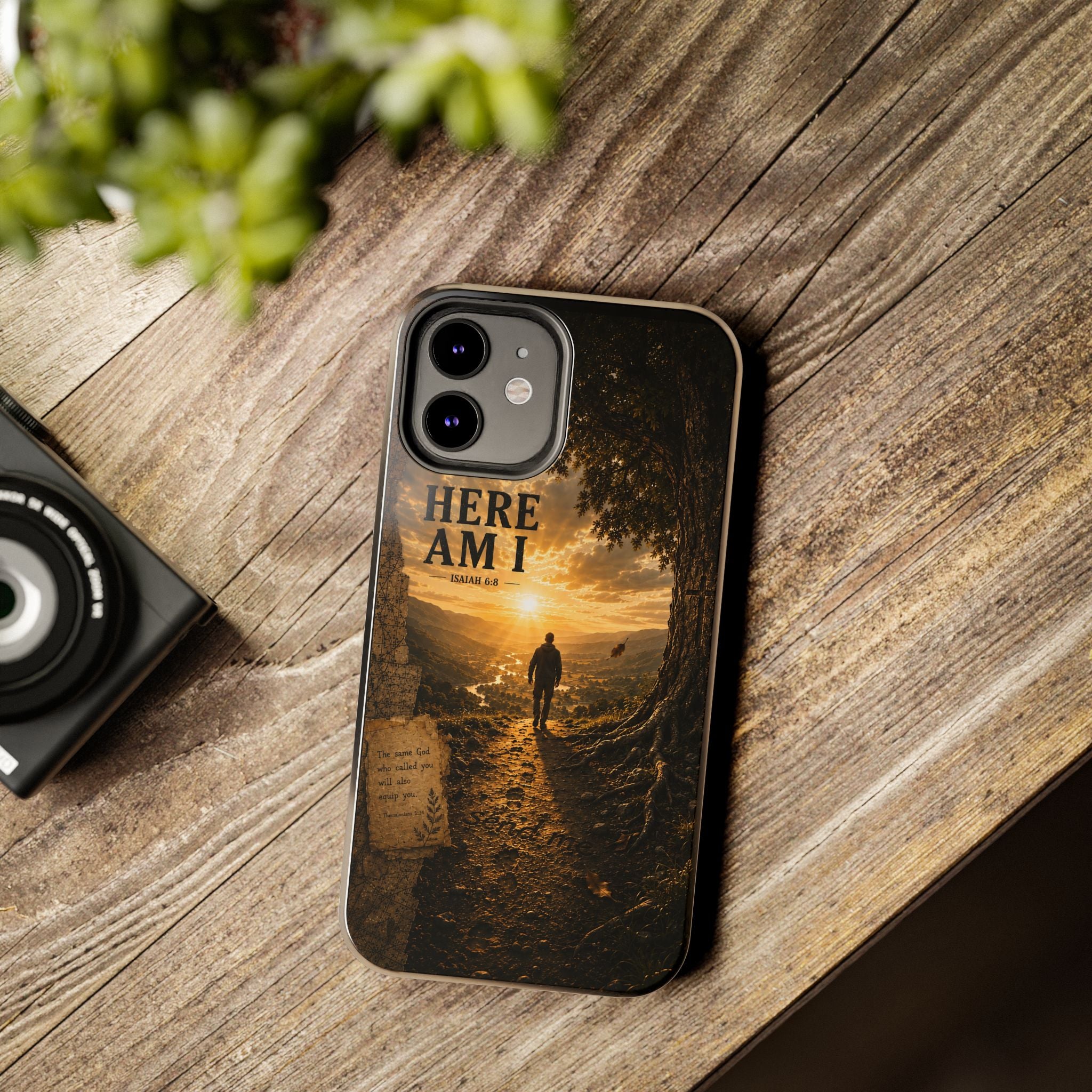 Here Am I | Isaiah 6:8 Christian Phone Case – Premium Scripture Art Tough Case