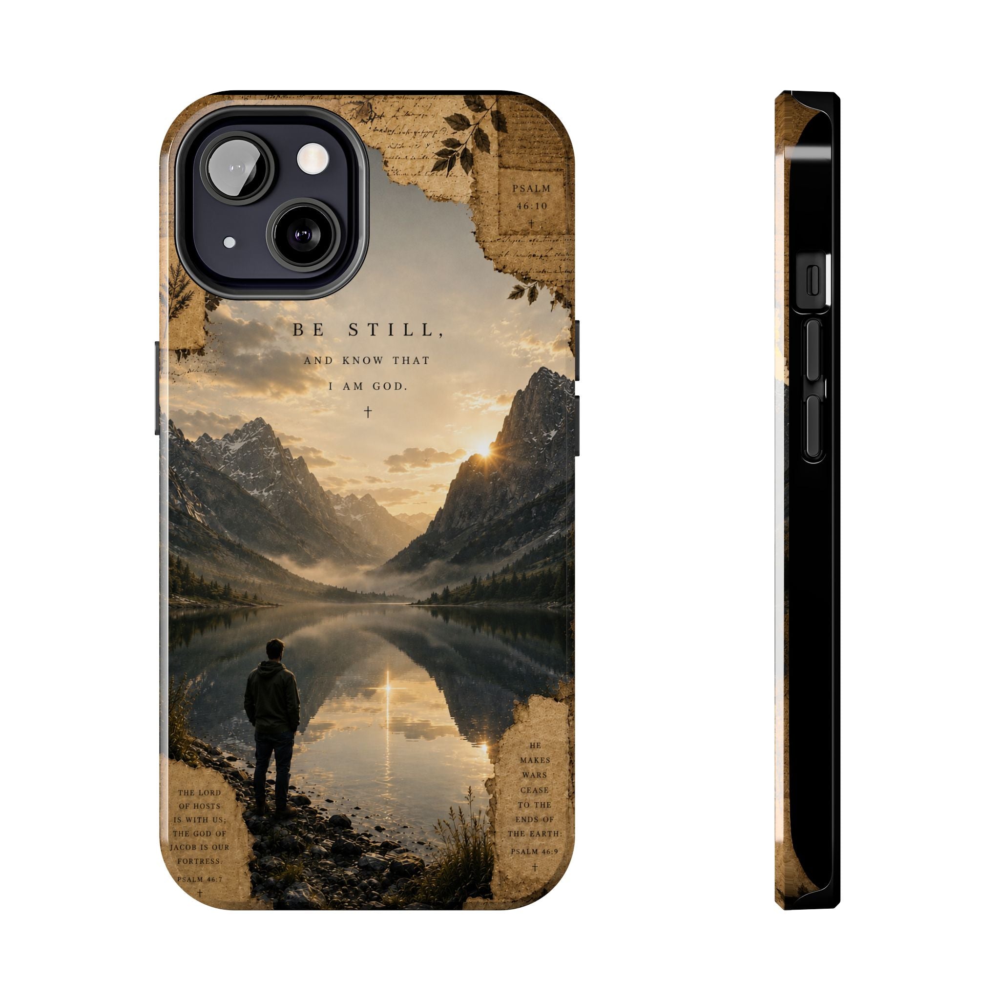 Be Still | Psalm 46:10 Christian Phone Case – Premium Scripture Art Tough Case