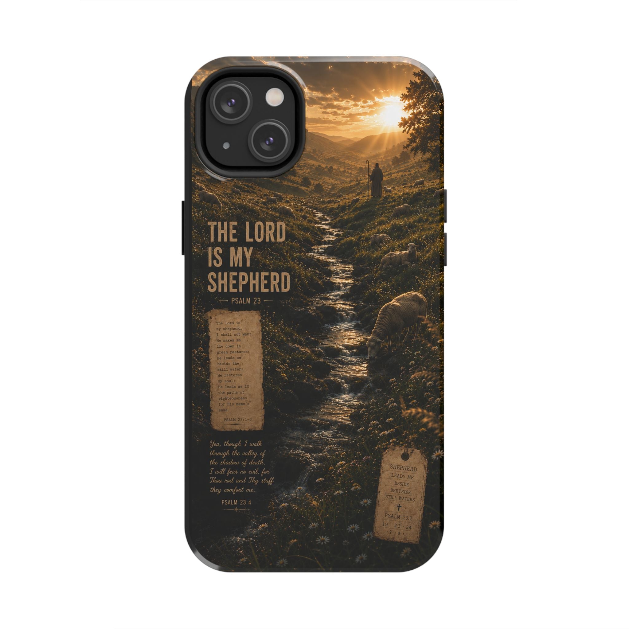 The Lord Is My Shepherd | Psalm 23 Christian Phone Case – Premium Faith Art Tough Case