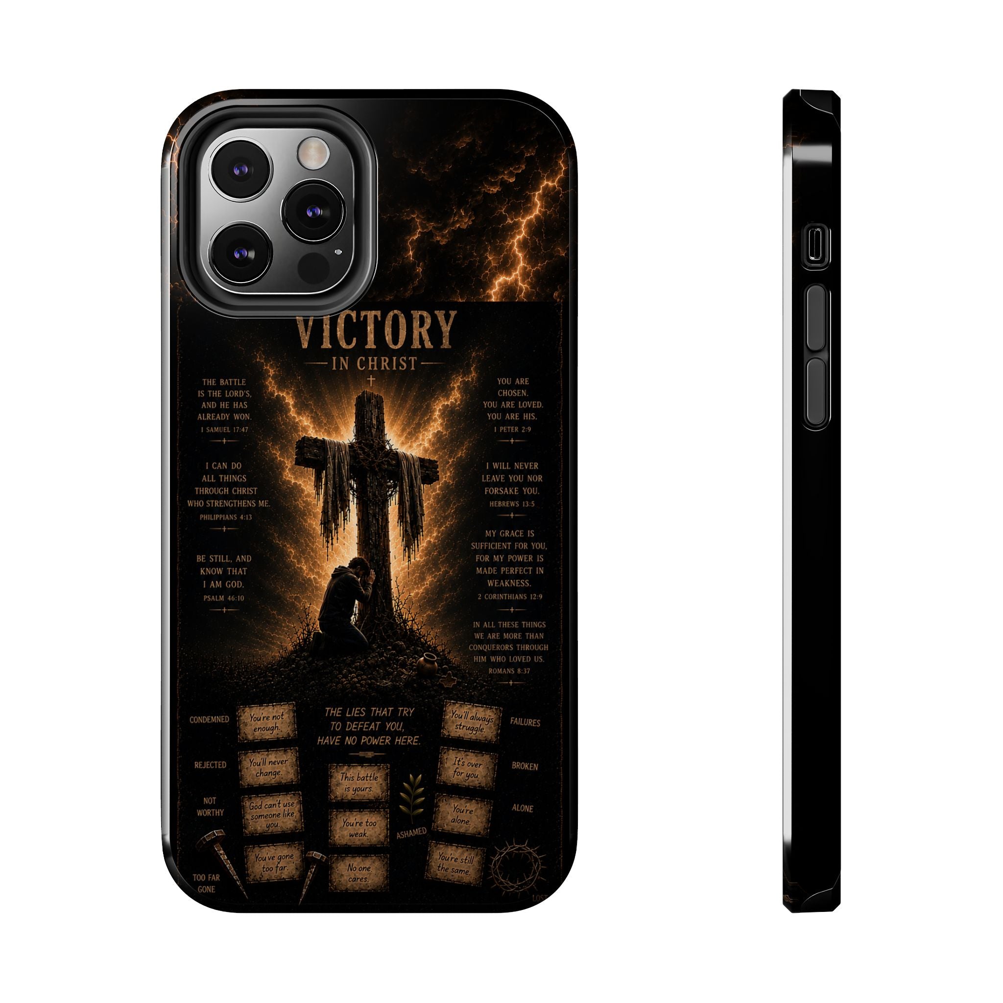 Victory in Christ Christian Phone Case – Premium Bible Verse Tough Case