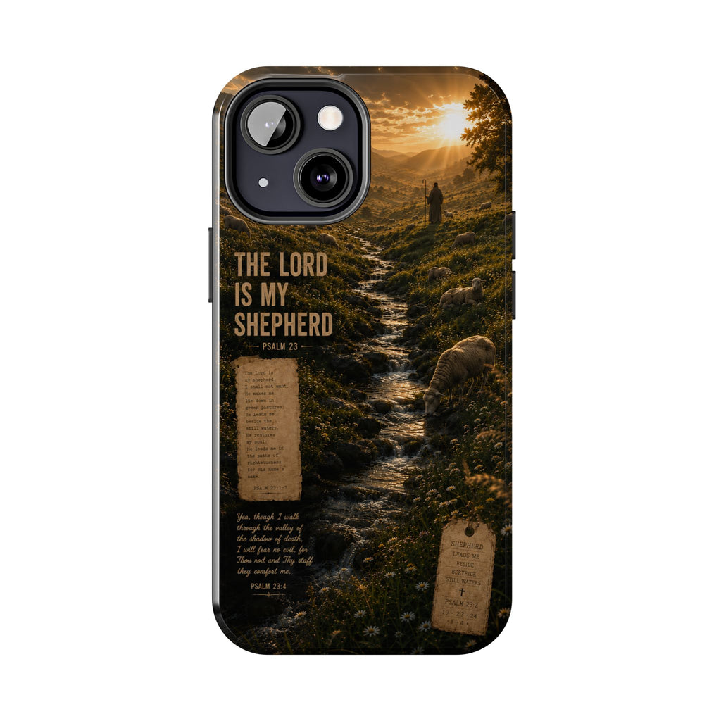 The Lord Is My Shepherd | Psalm 23 Christian Phone Case – Premium Faith Art Tough Case