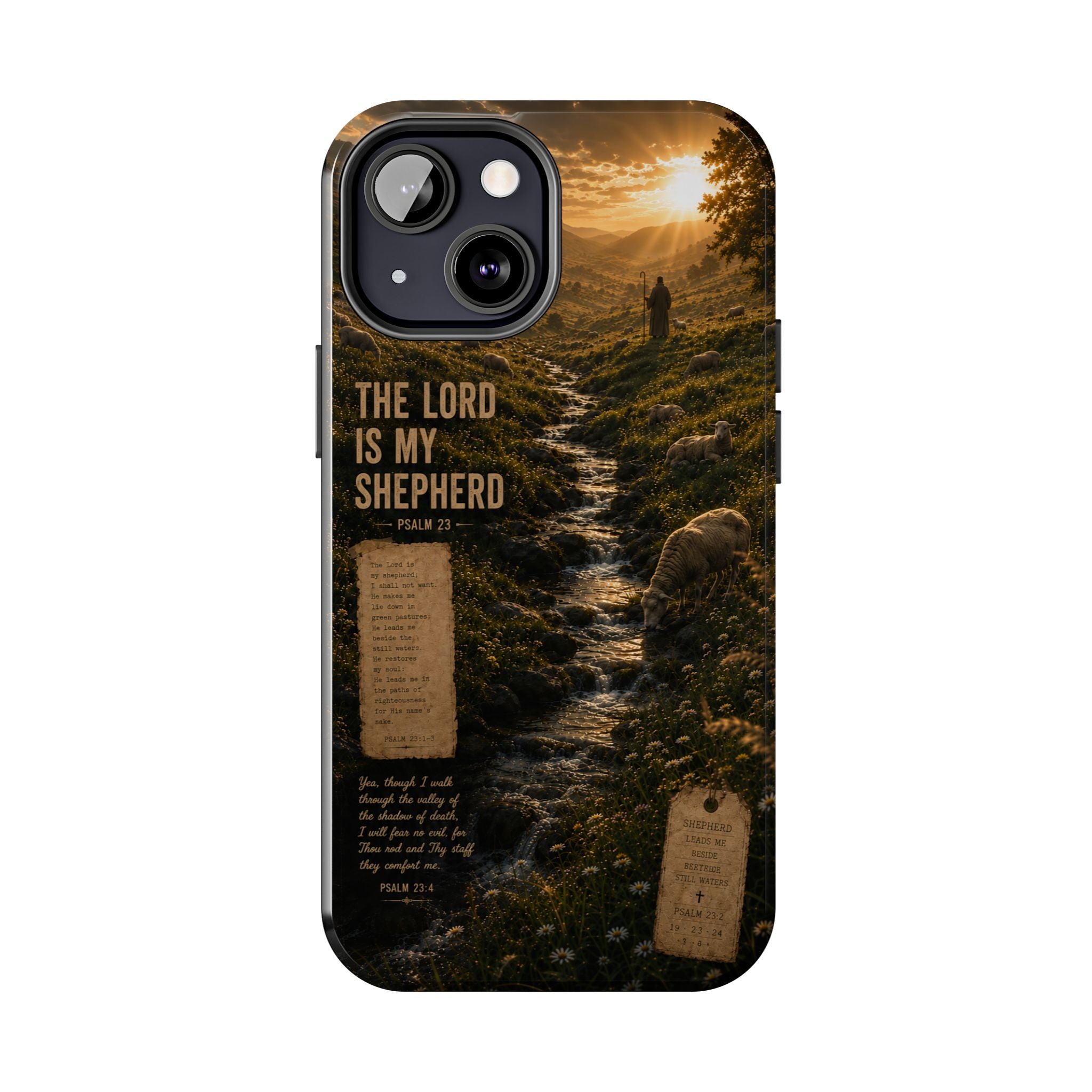The Lord Is My Shepherd | Psalm 23 Christian Phone Case – Premium Faith Art Tough Case