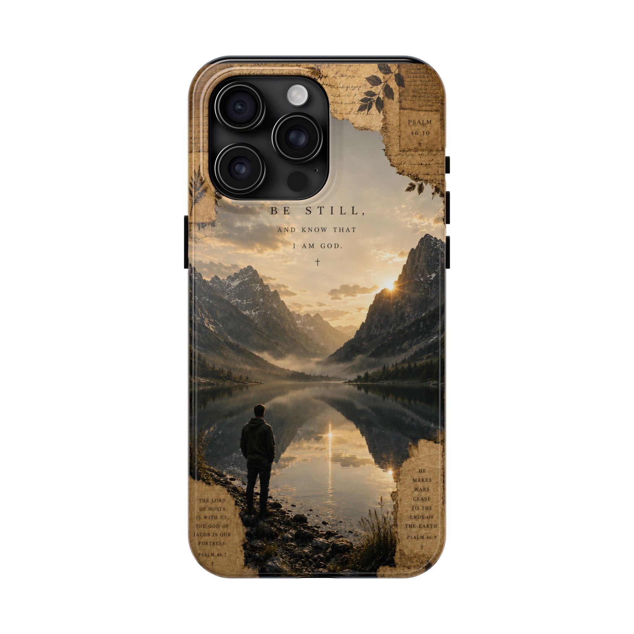 Be Still | Psalm 46:10 Christian Phone Case – Premium Scripture Art Tough Case
