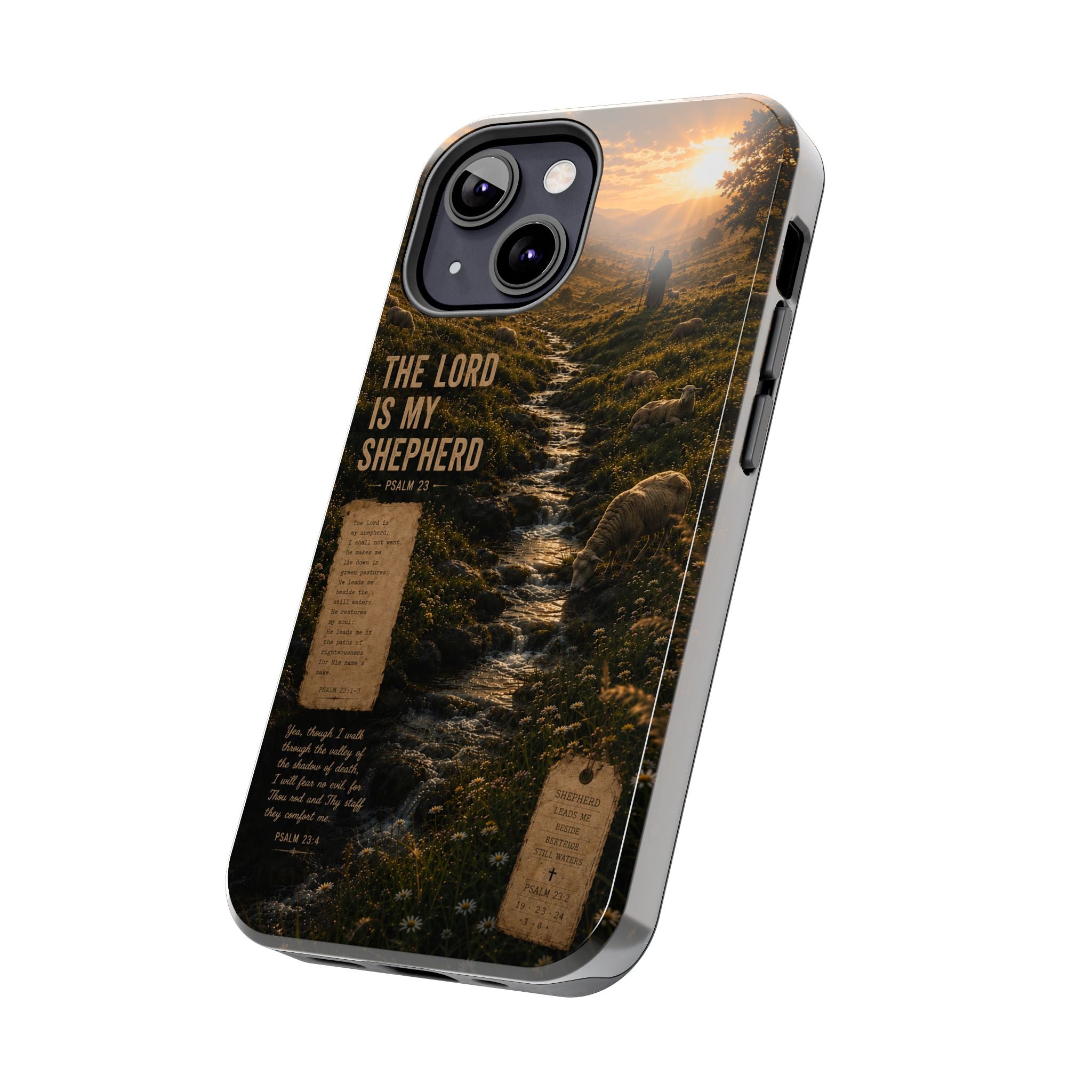 The Lord Is My Shepherd | Psalm 23 Christian Phone Case – Premium Faith Art Tough Case