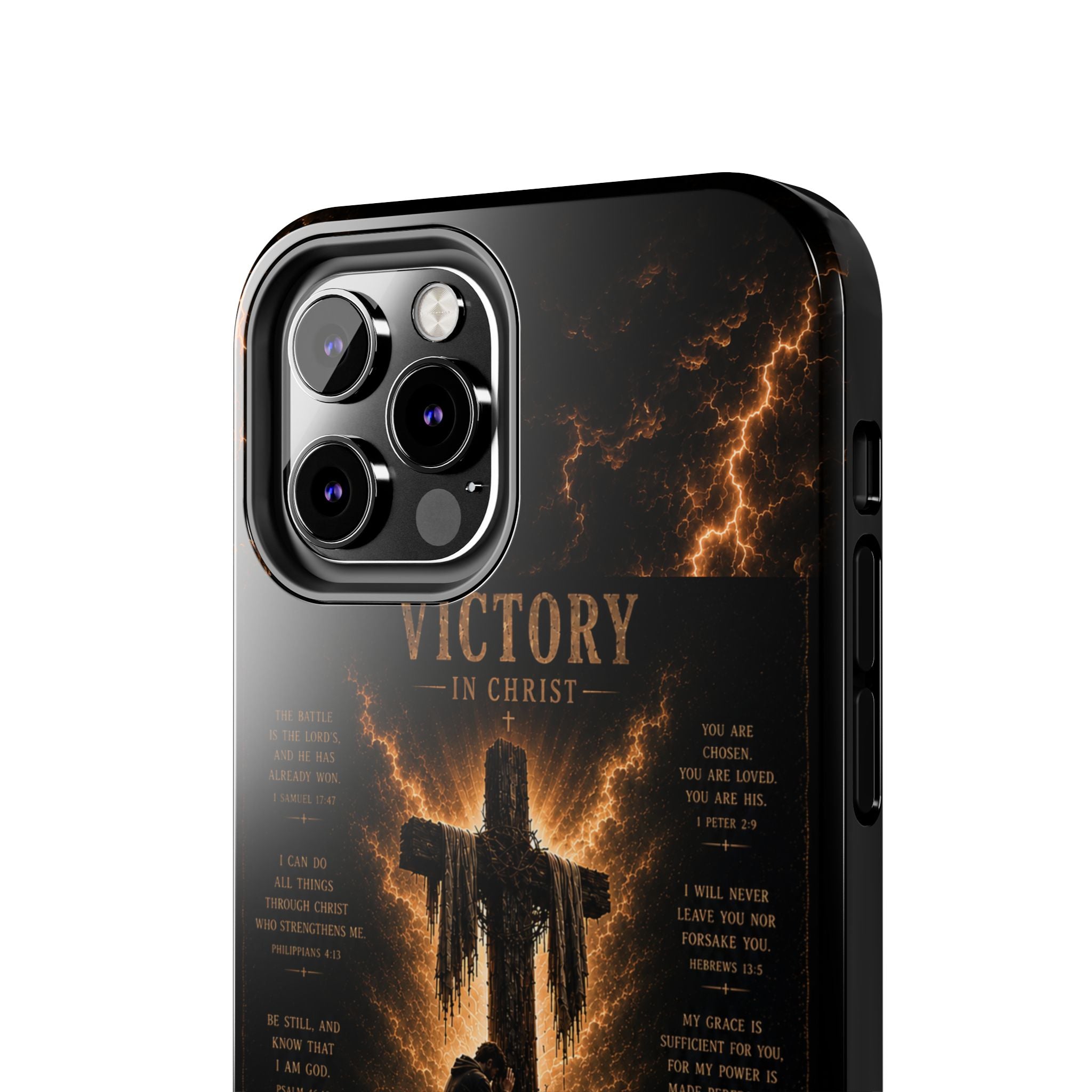 Victory in Christ Christian Phone Case – Premium Bible Verse Tough Case