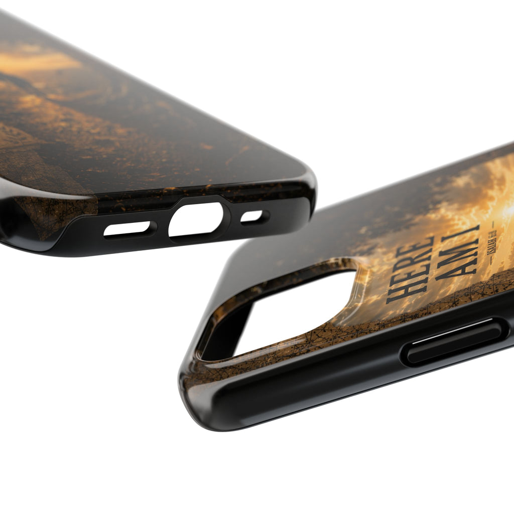 Here Am I | Isaiah 6:8 Christian Phone Case – Premium Scripture Art Tough Case