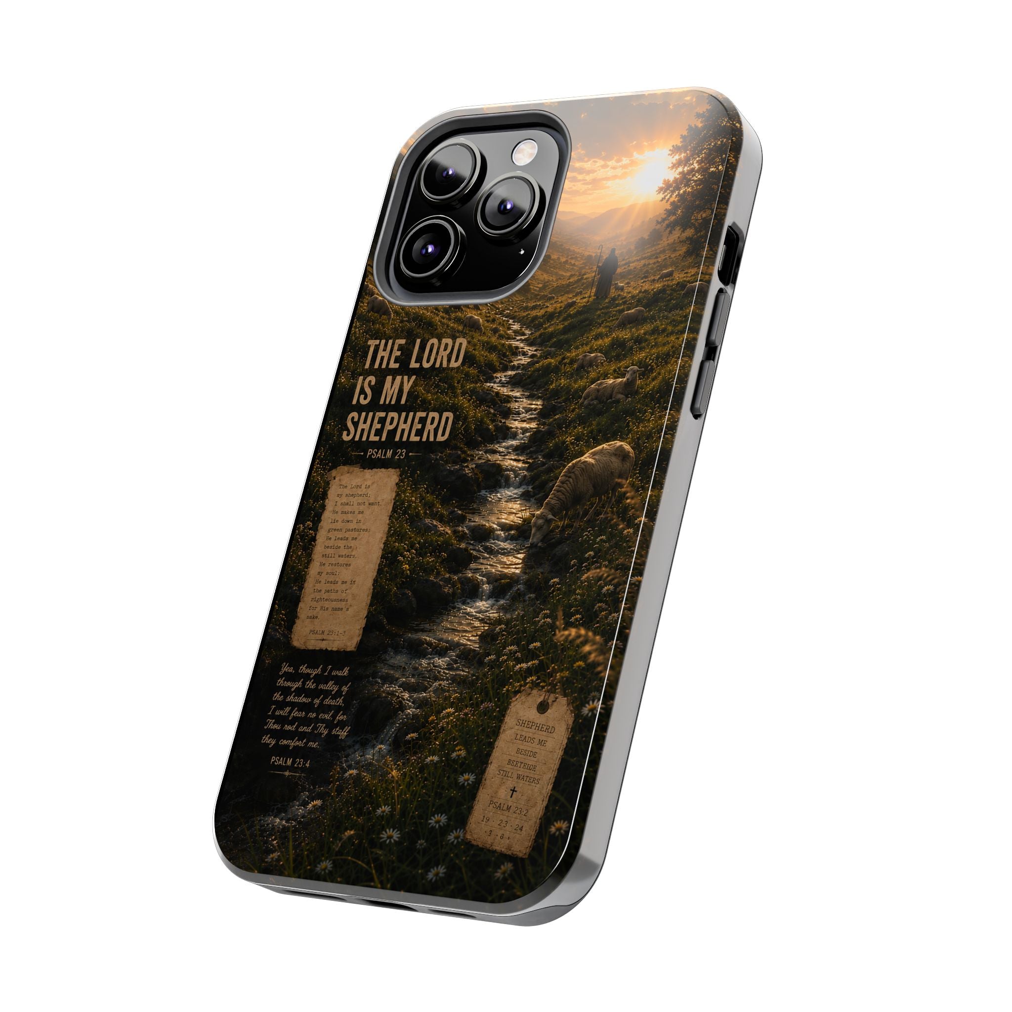 The Lord Is My Shepherd | Psalm 23 Christian Phone Case – Premium Faith Art Tough Case