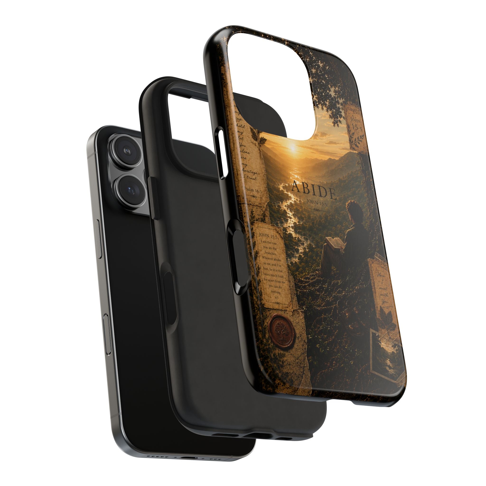 Abide | John 15:5 Christian Phone Case – Premium Scripture Art Tough Case