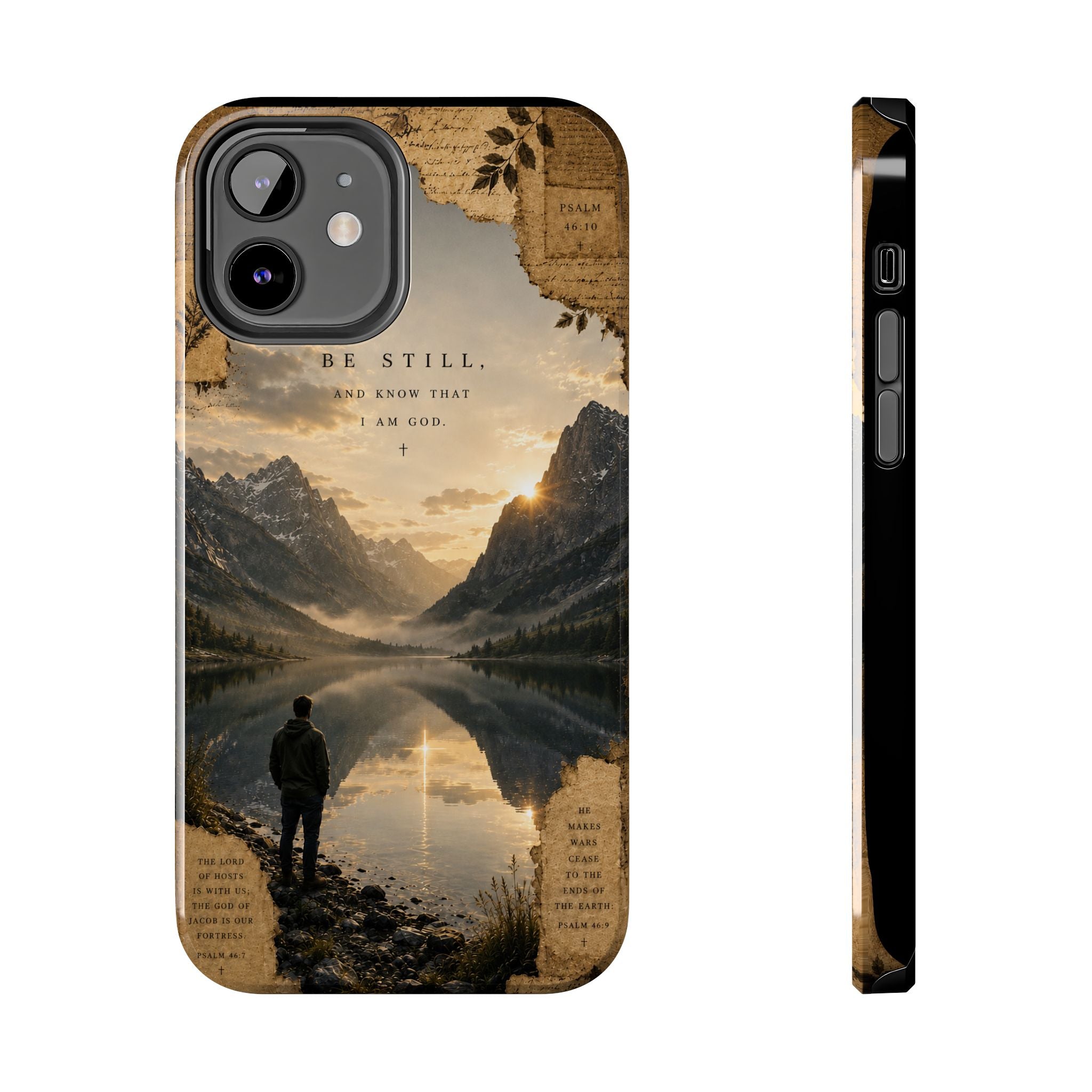Be Still | Psalm 46:10 Christian Phone Case – Premium Scripture Art Tough Case