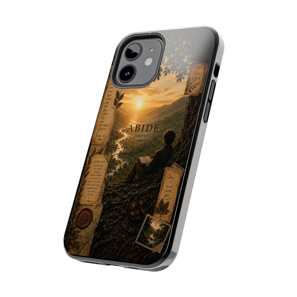 Abide | John 15:5 Christian Phone Case – Premium Scripture Art Tough Case
