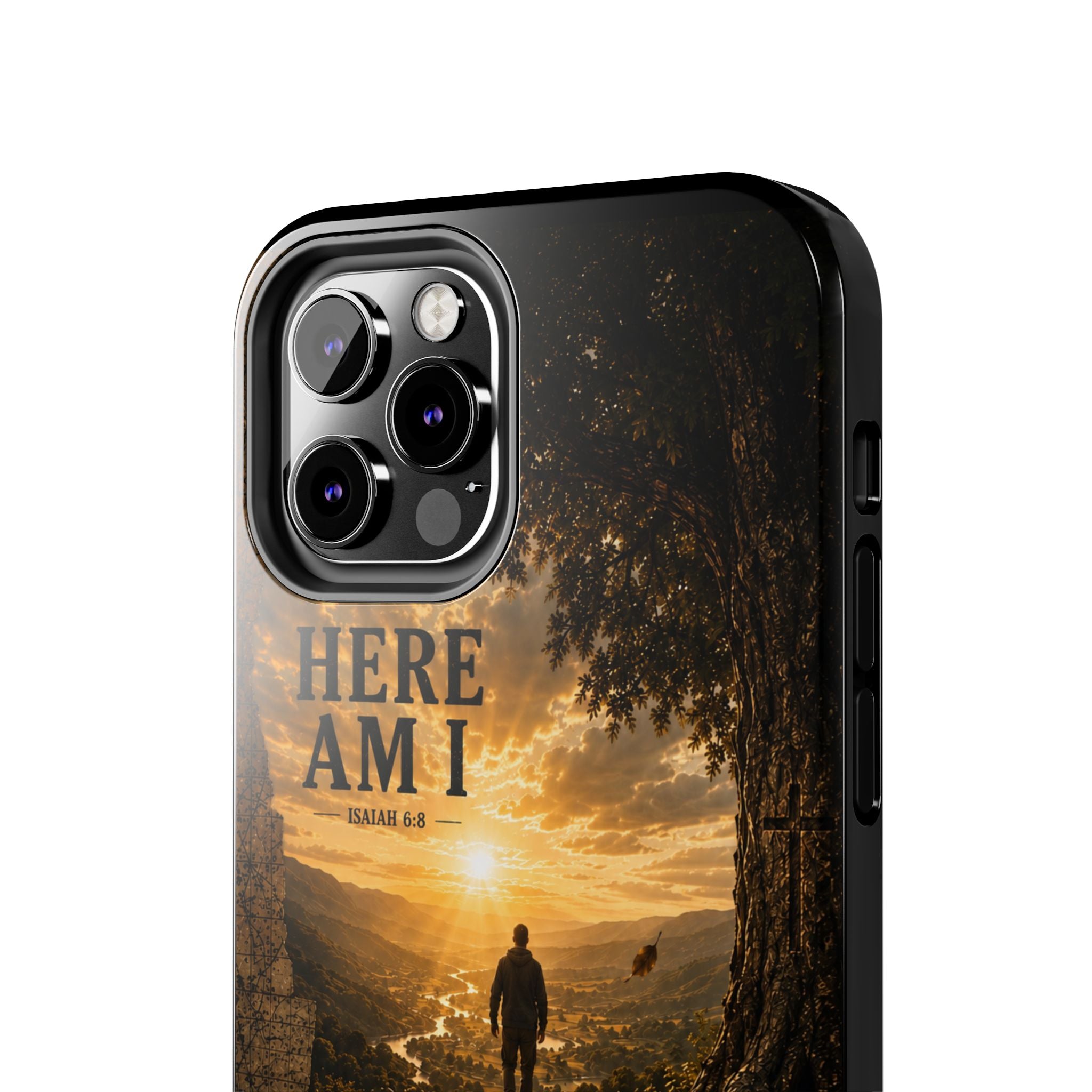 Here Am I | Isaiah 6:8 Christian Phone Case – Premium Scripture Art Tough Case