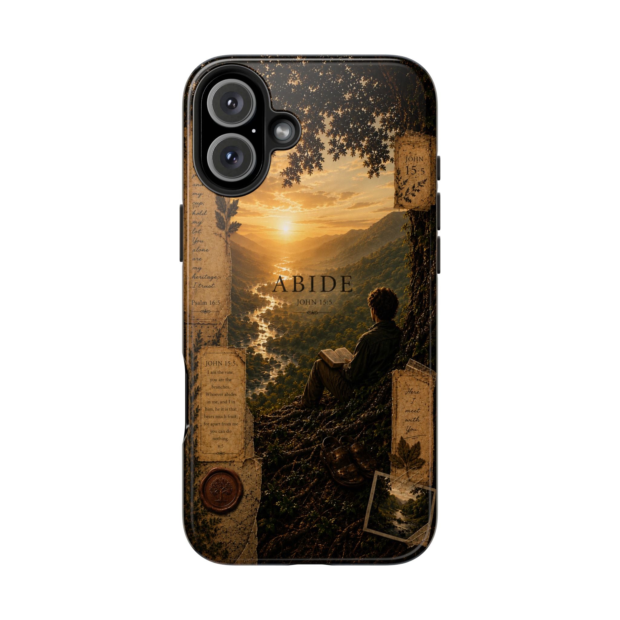 Abide | John 15:5 Christian Phone Case – Premium Scripture Art Tough Case