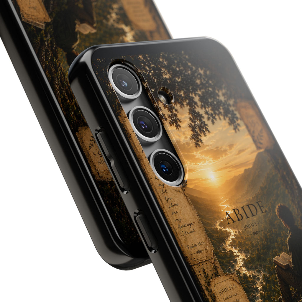 Abide | John 15:5 Christian Phone Case – Premium Scripture Art Tough Case