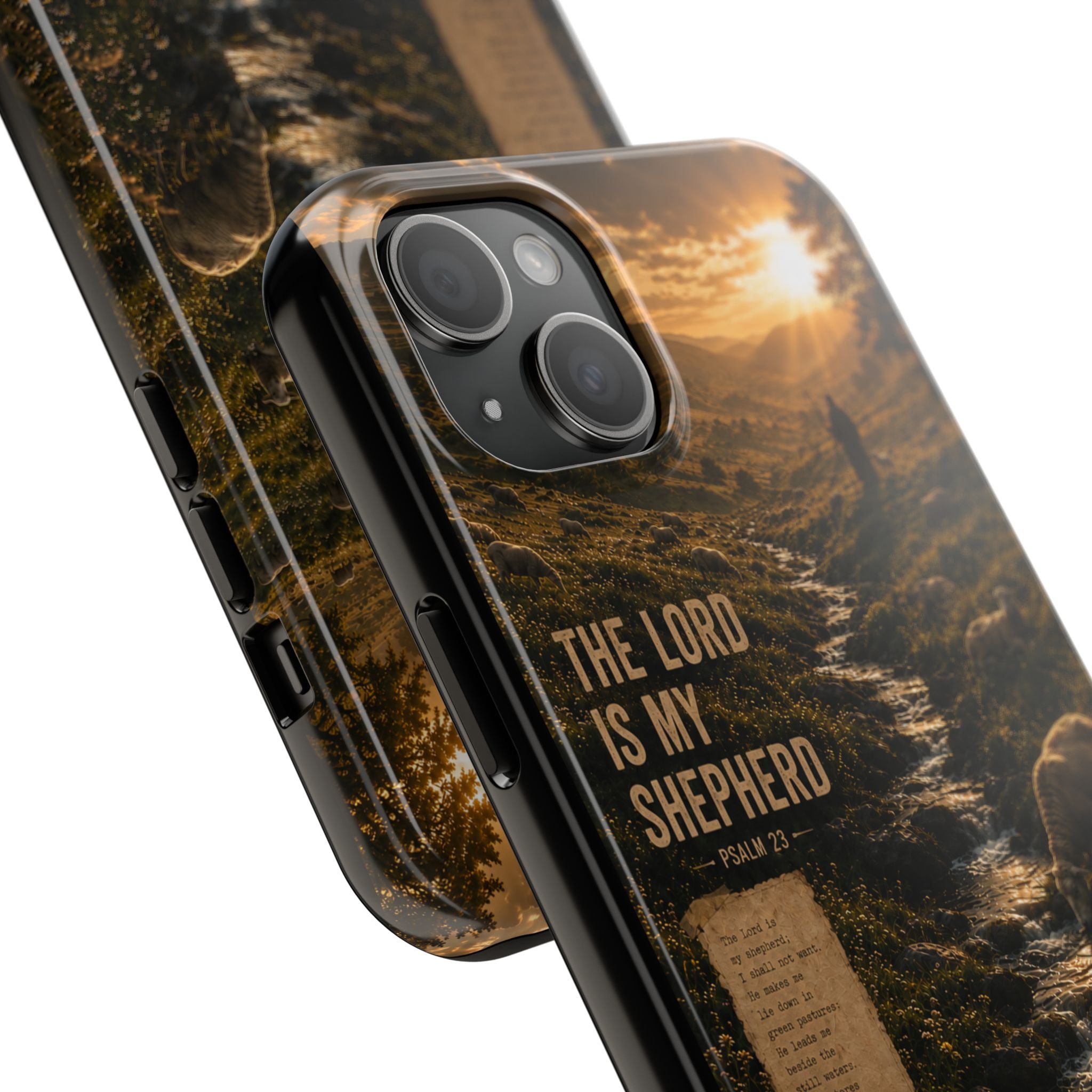The Lord Is My Shepherd | Psalm 23 Christian Phone Case – Premium Faith Art Tough Case