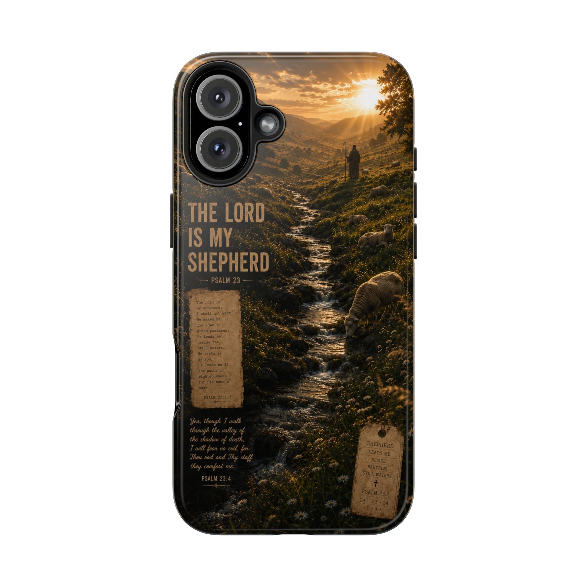 The Lord Is My Shepherd | Psalm 23 Christian Phone Case – Premium Faith Art Tough Case