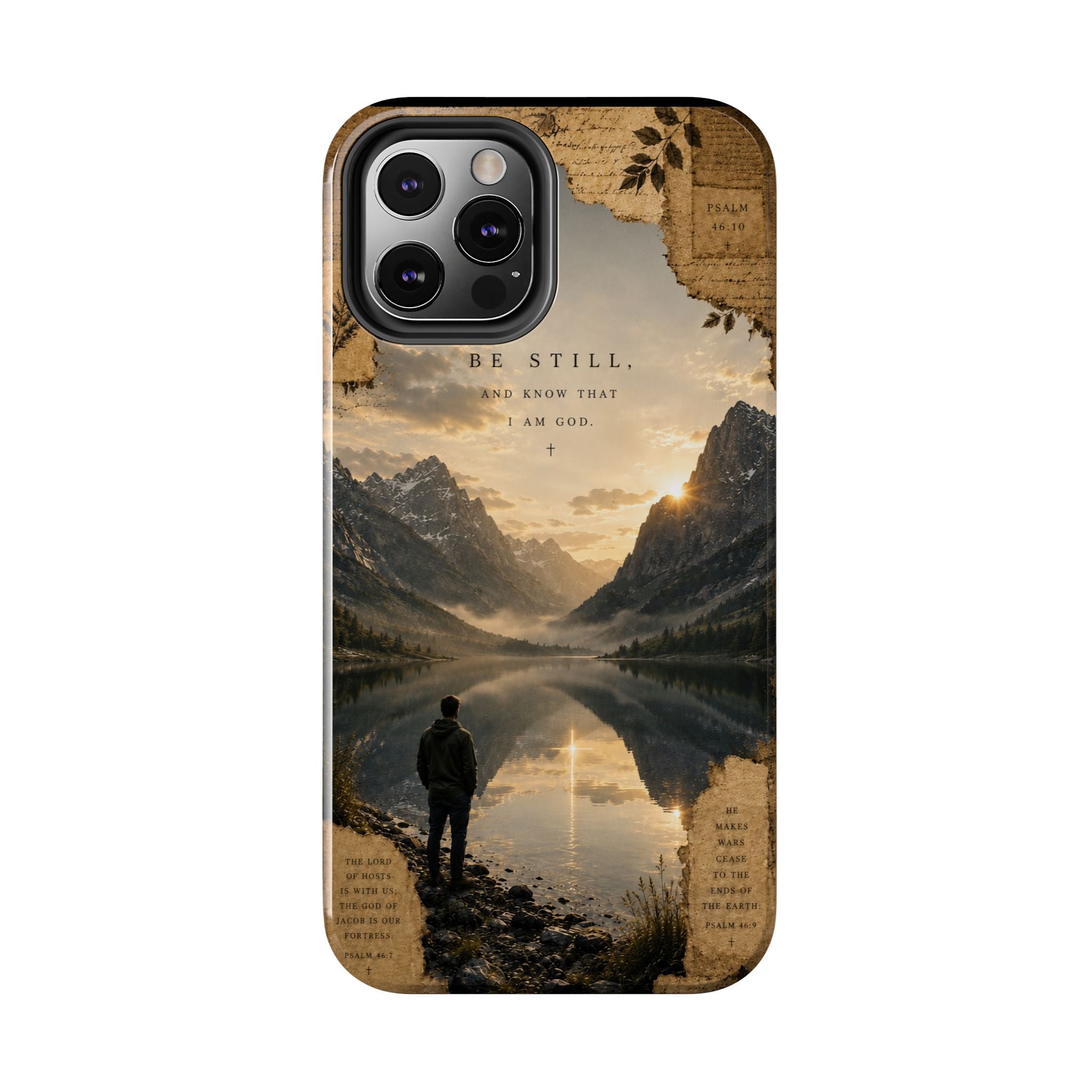 Be Still | Psalm 46:10 Christian Phone Case – Premium Scripture Art Tough Case