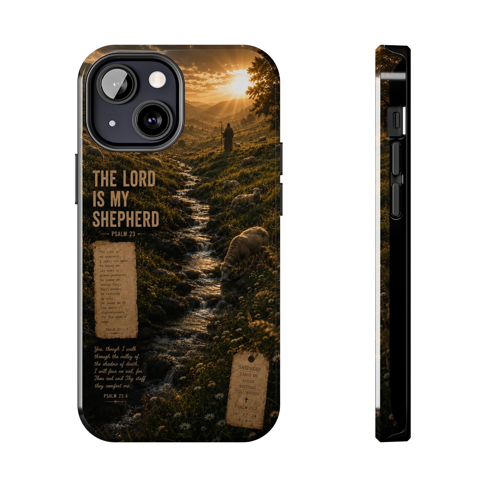 The Lord Is My Shepherd | Psalm 23 Christian Phone Case – Premium Faith Art Tough Case