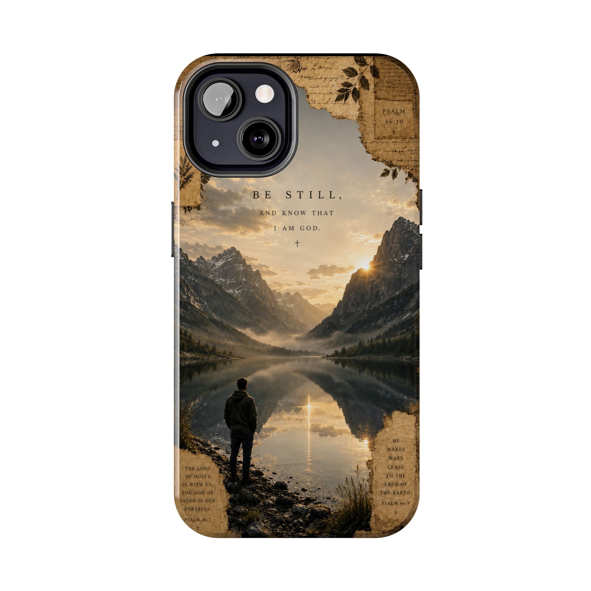 Be Still | Psalm 46:10 Christian Phone Case – Premium Scripture Art Tough Case